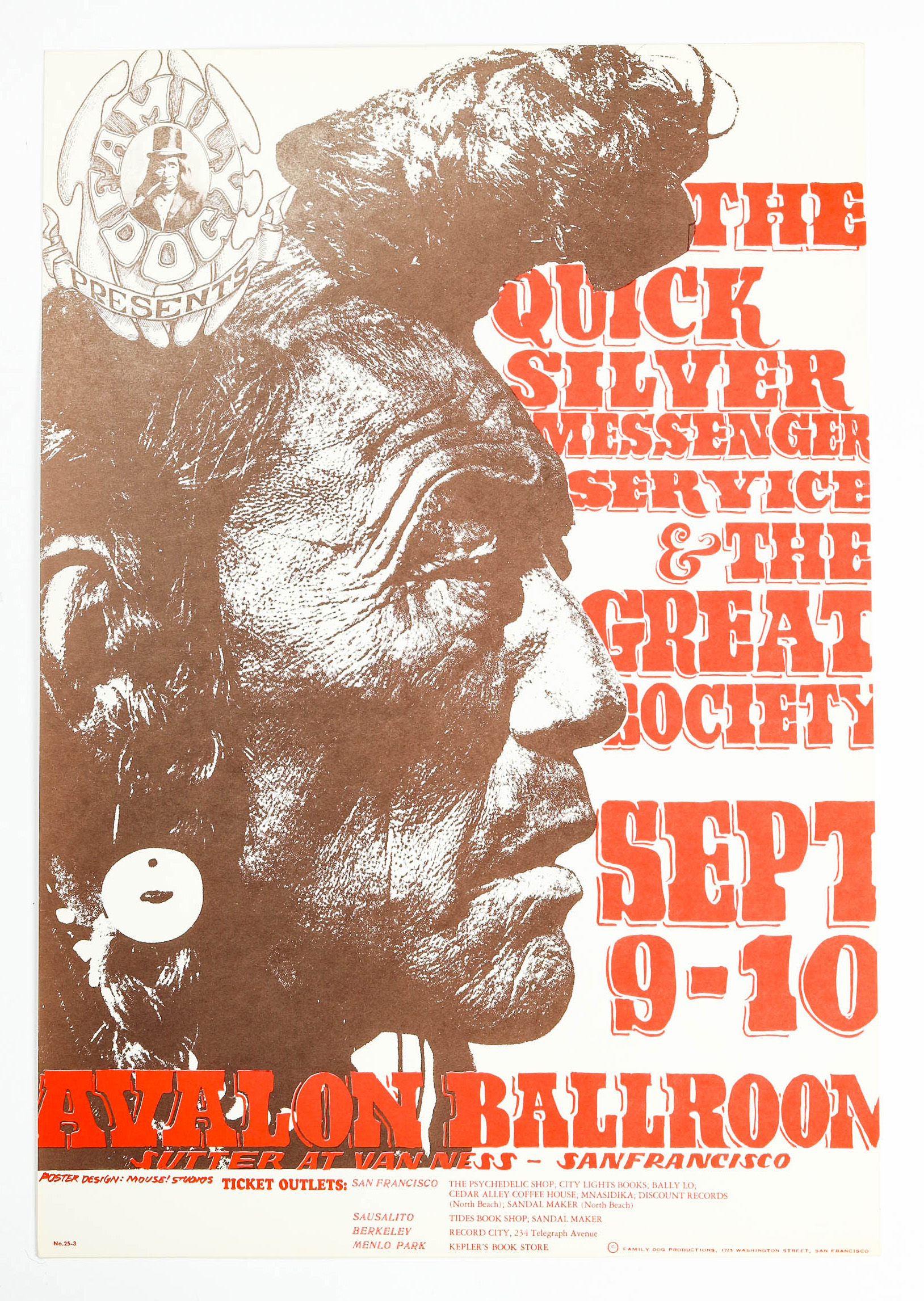 The Quicksilver Messenger Service & The Great Society Poster