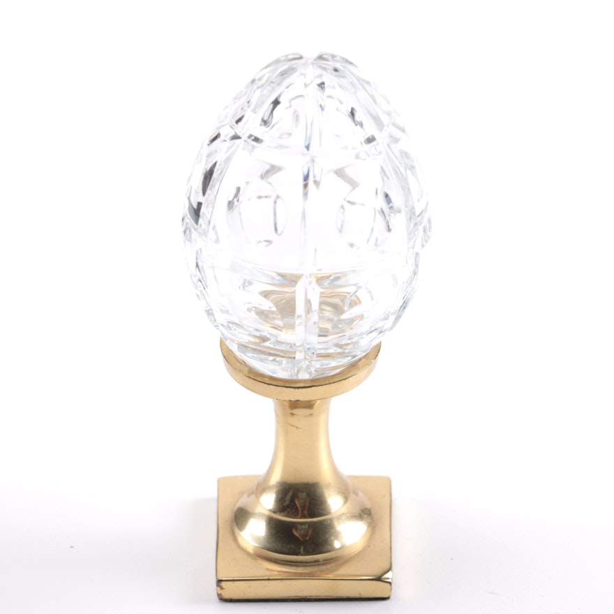 Fabergé Crystal Egg on Brass Stand