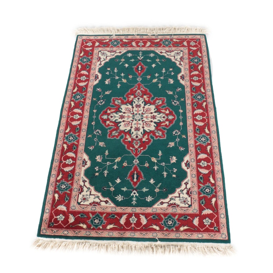 Hand-Knotted Indo-Persian Wool Area Rug