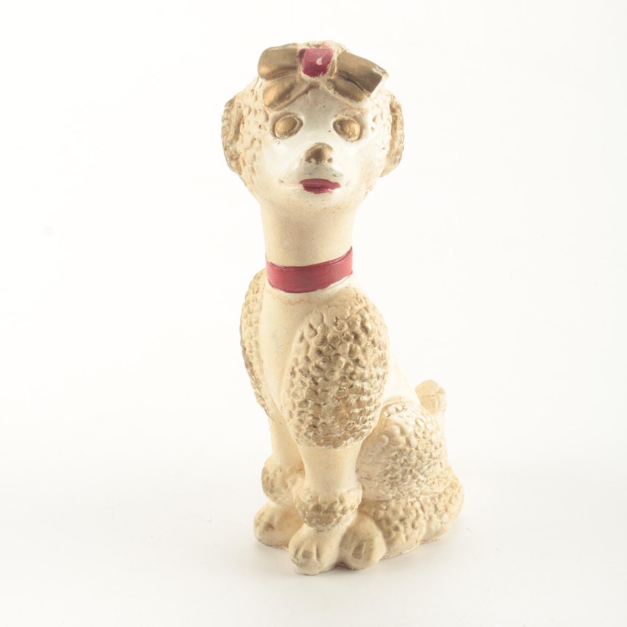 1950's Chalkware Poodle Figurine