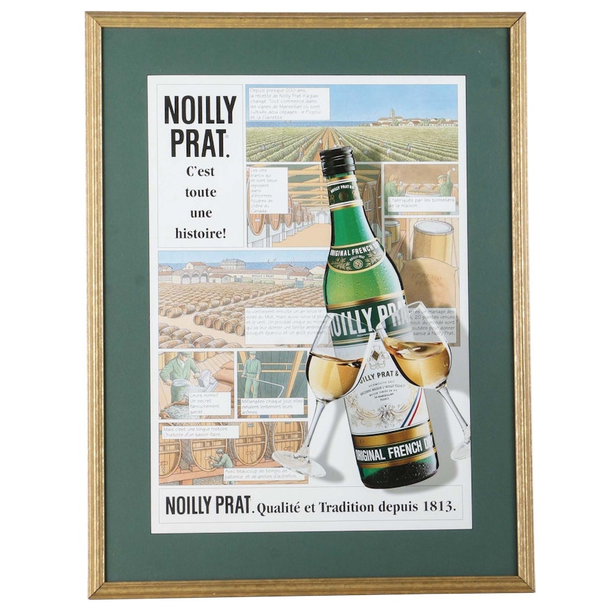 Offset Lithograph Poster for Noilly Prat Vermouth