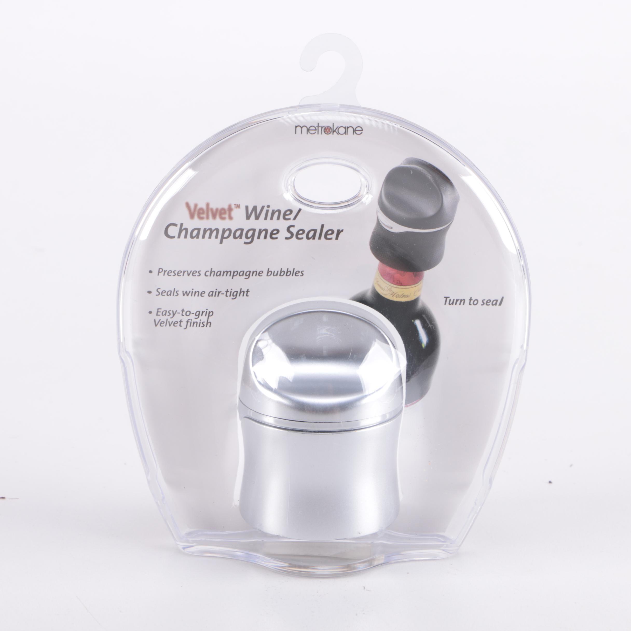 Wine Accessories Including Pottery Barn Velvet Wine Bag