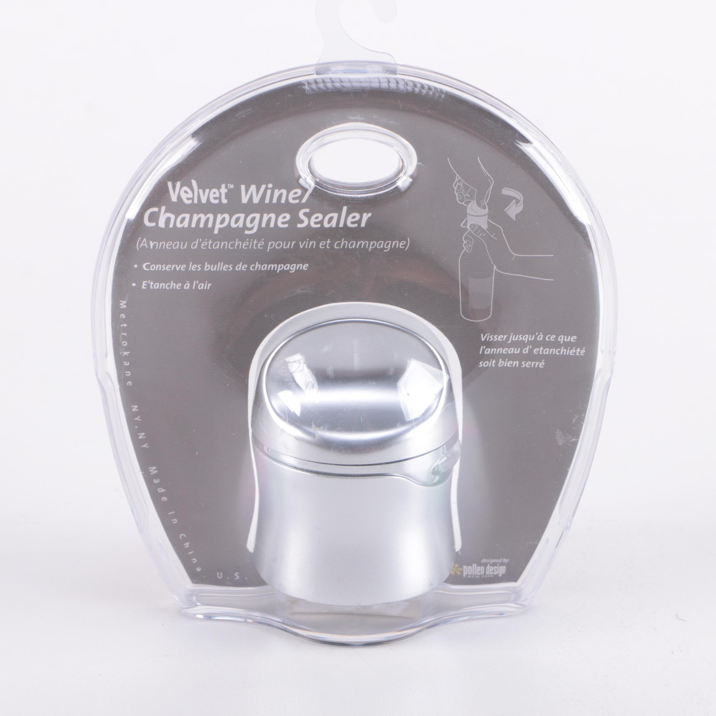 Wine Accessories Including Pottery Barn Velvet Wine Bag