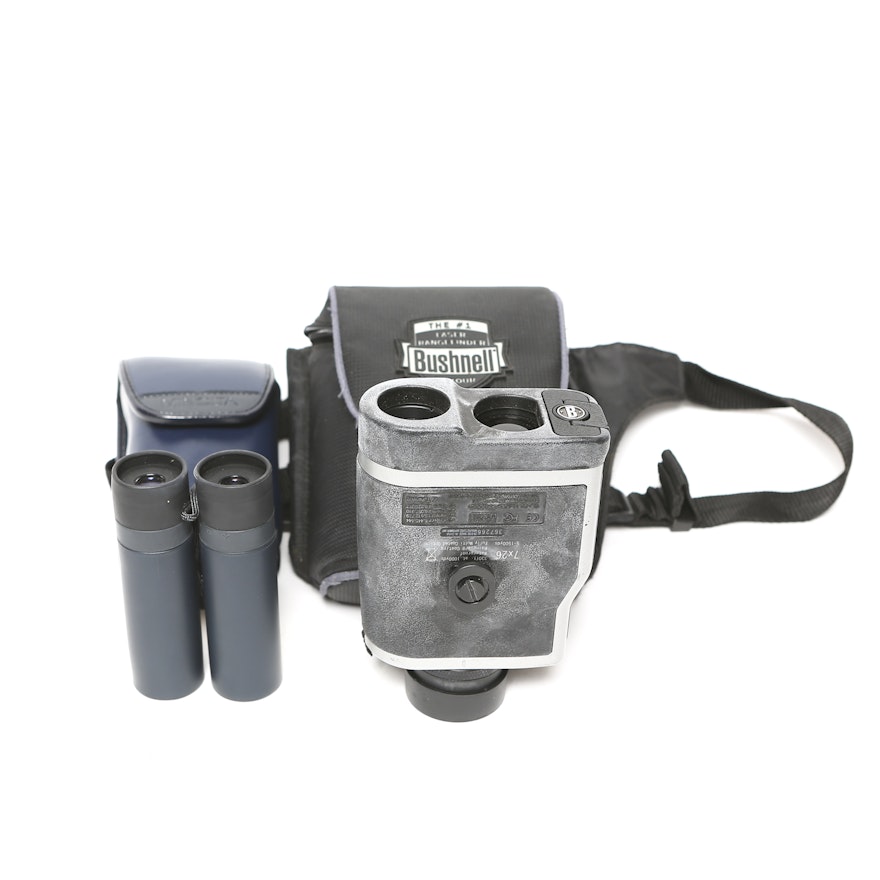 Bushnell Laser Rangefinder and Minolta Binoculars