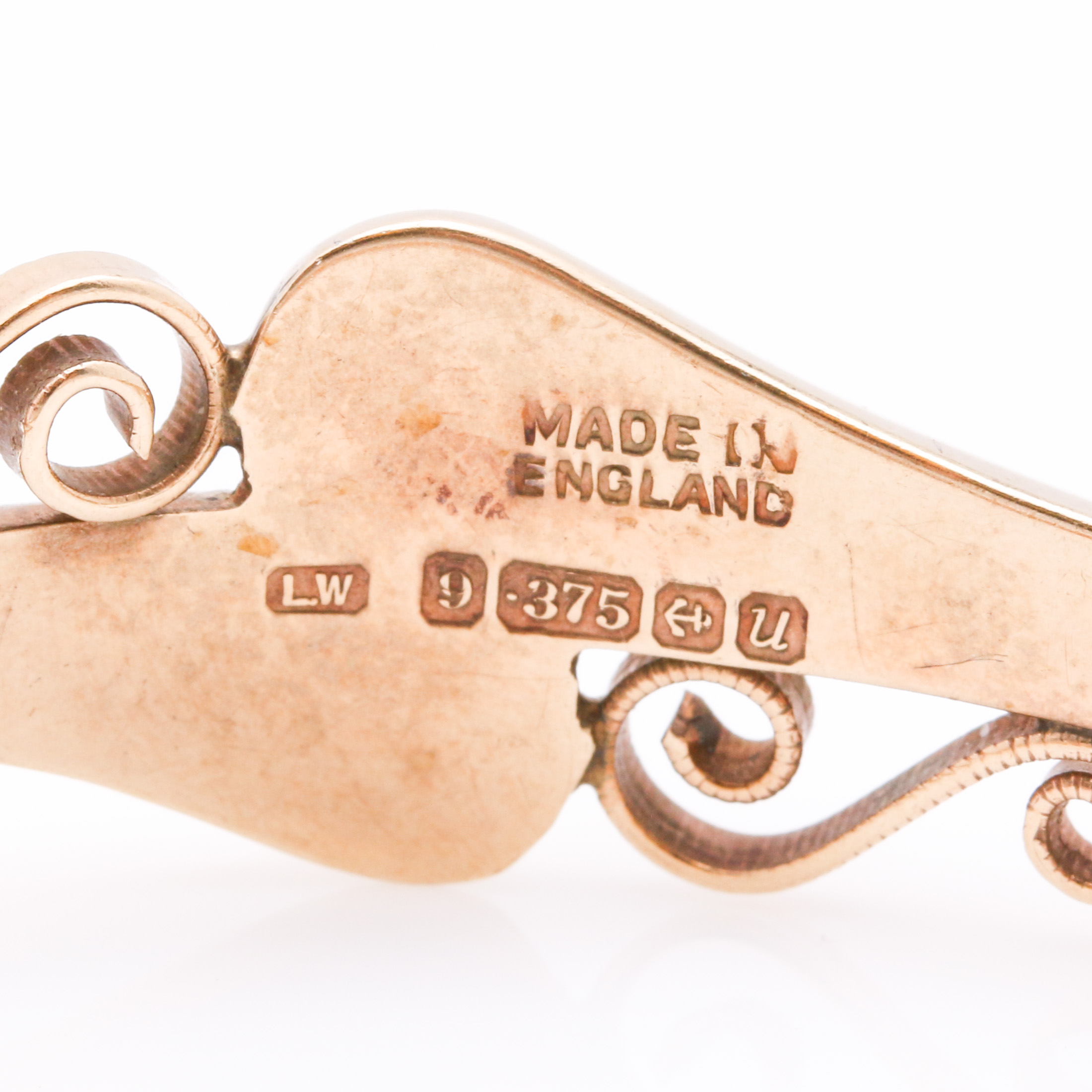 9K Yellow Gold Hinged Bangle Bracelet