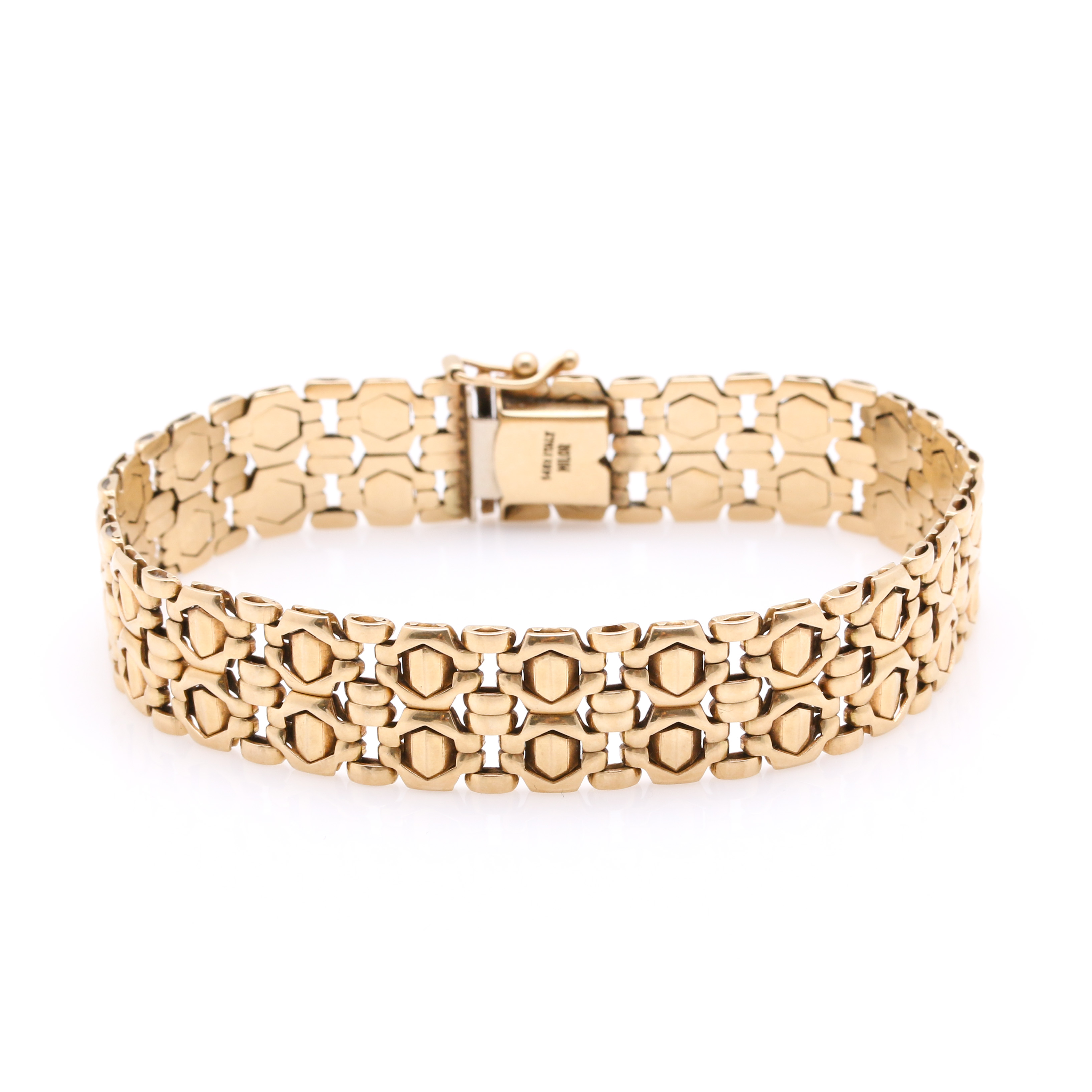 14K Yellow Gold Fancy Link Bracelet