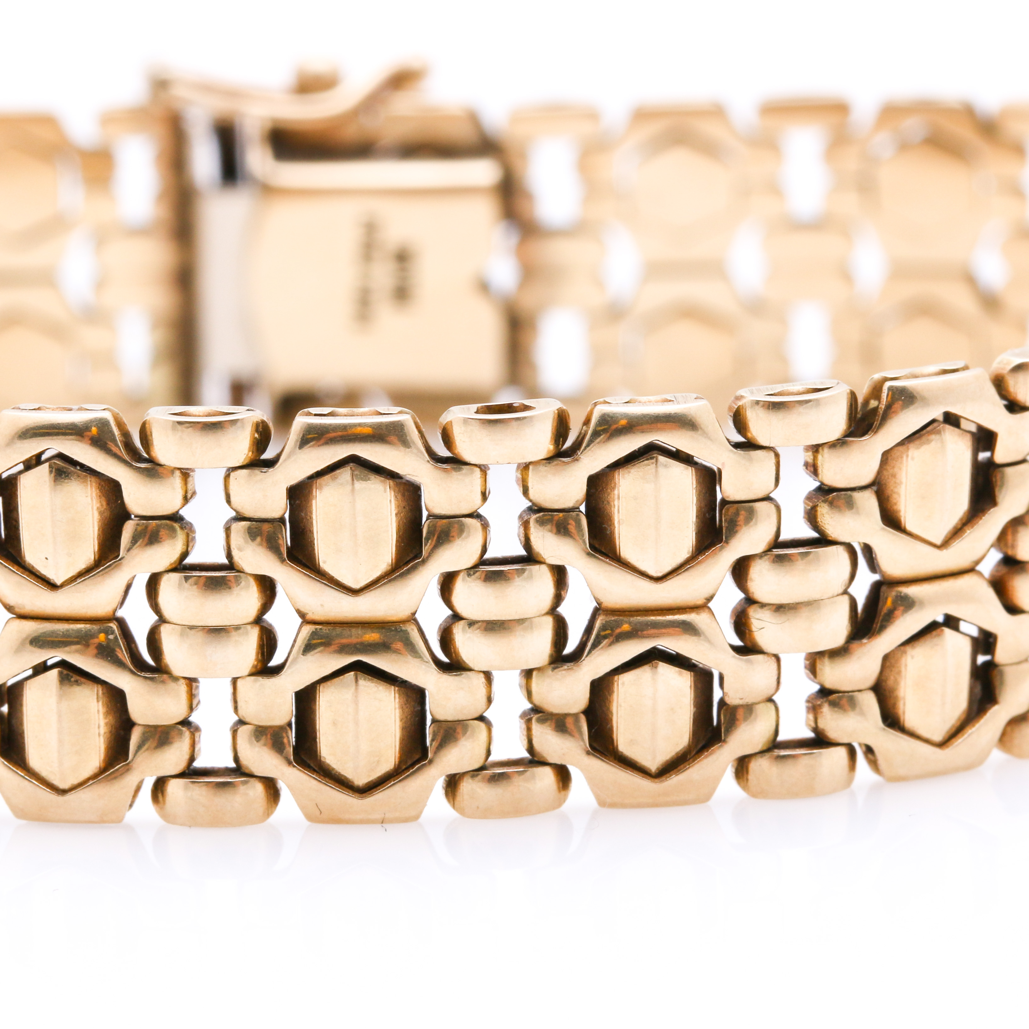 14K Yellow Gold Fancy Link Bracelet
