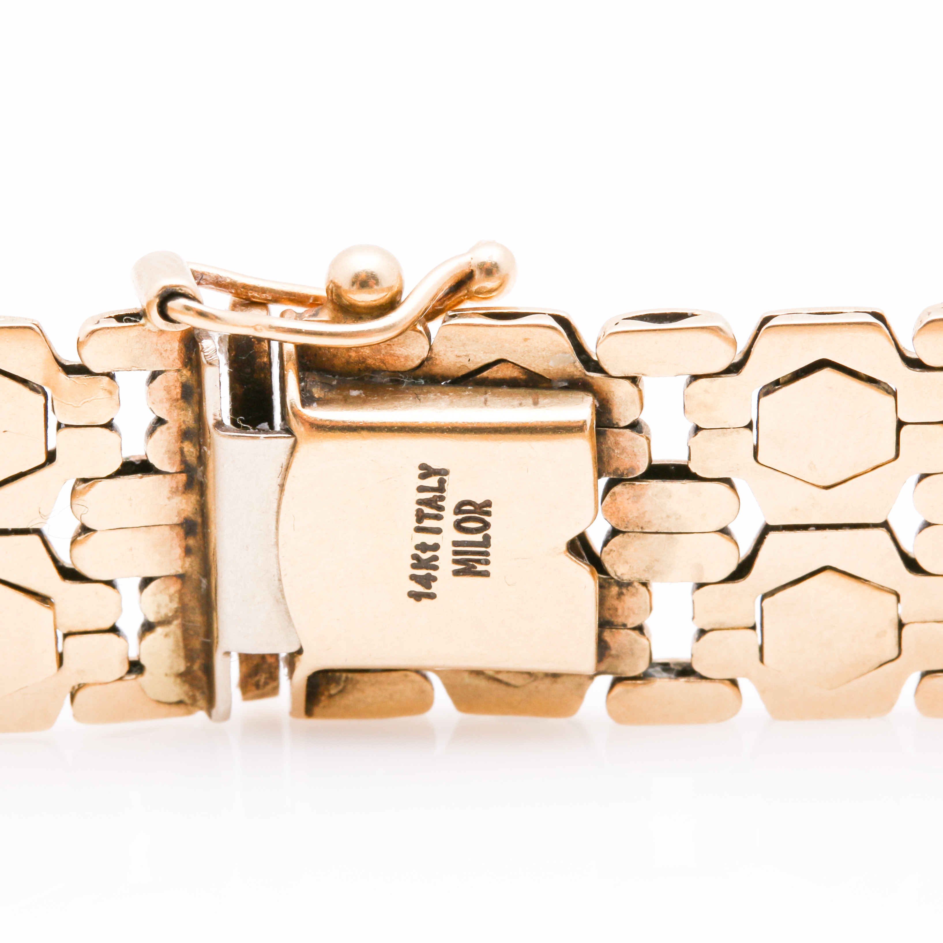 14K Yellow Gold Fancy Link Bracelet