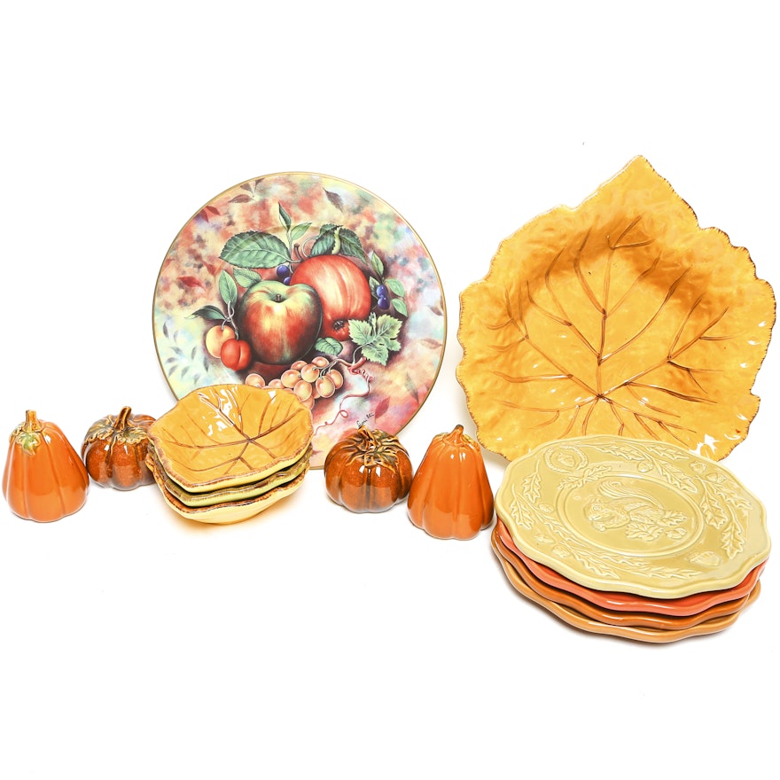 Fall Themed Table Decor Including Limoges