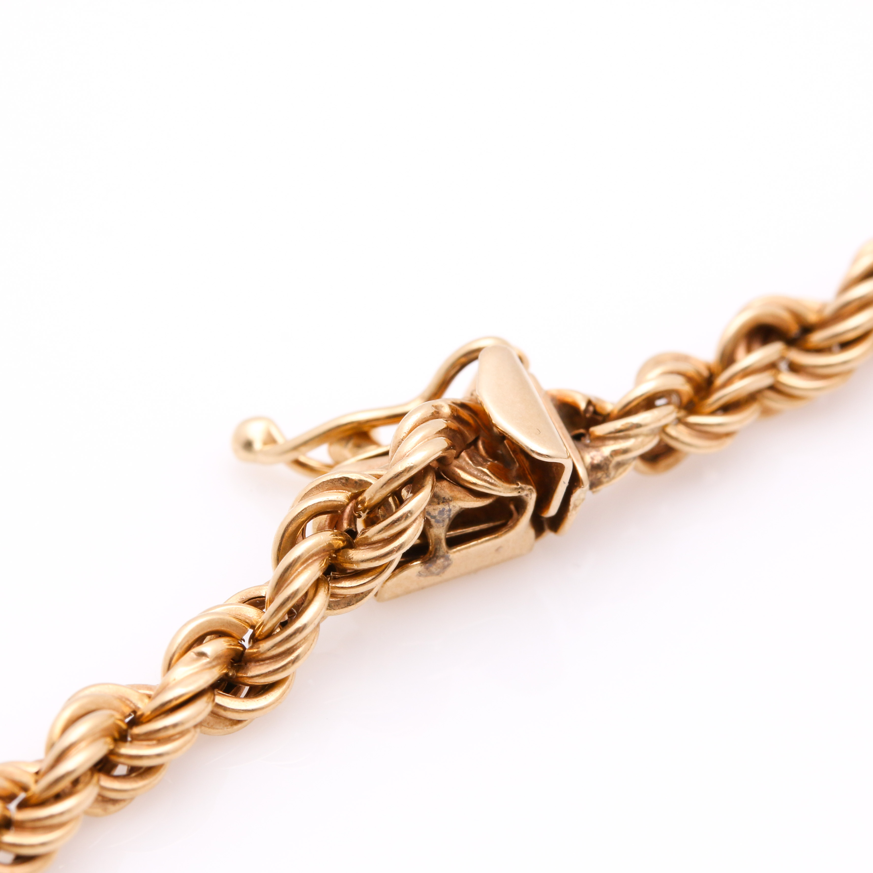 14K Yellow Gold Rope Chain Necklace