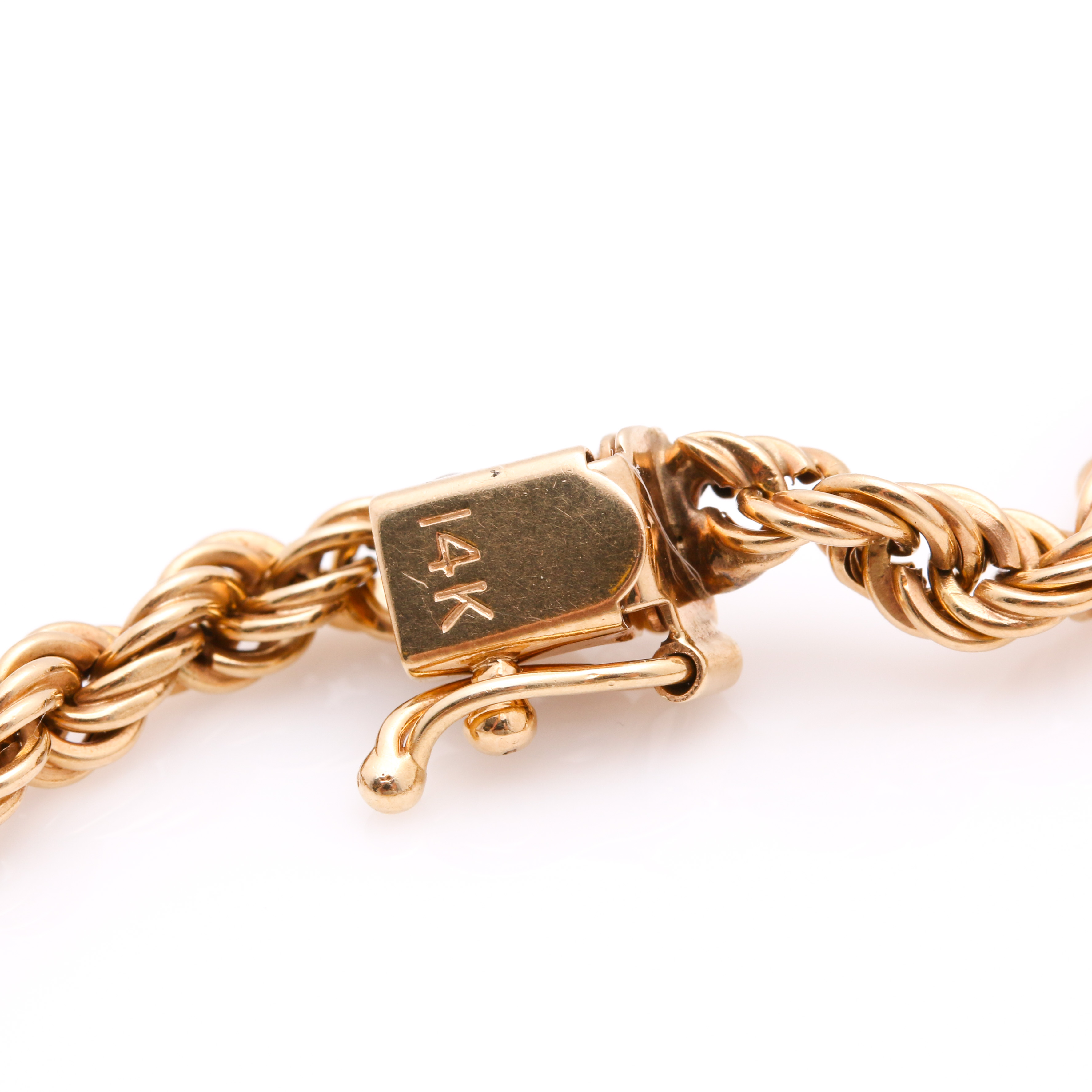 14K Yellow Gold Rope Chain Necklace