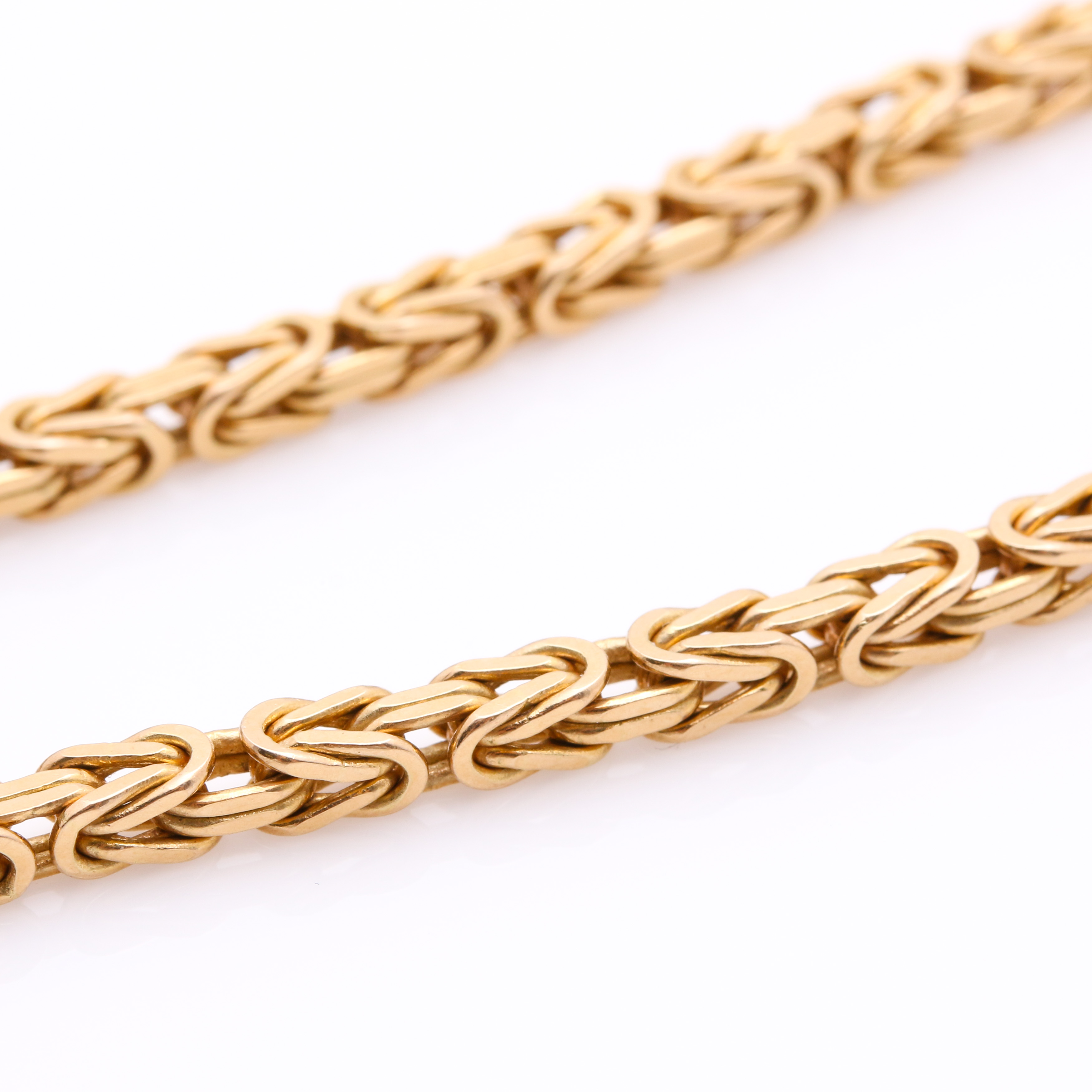14K Yellow Gold Byzantine Chain Necklace