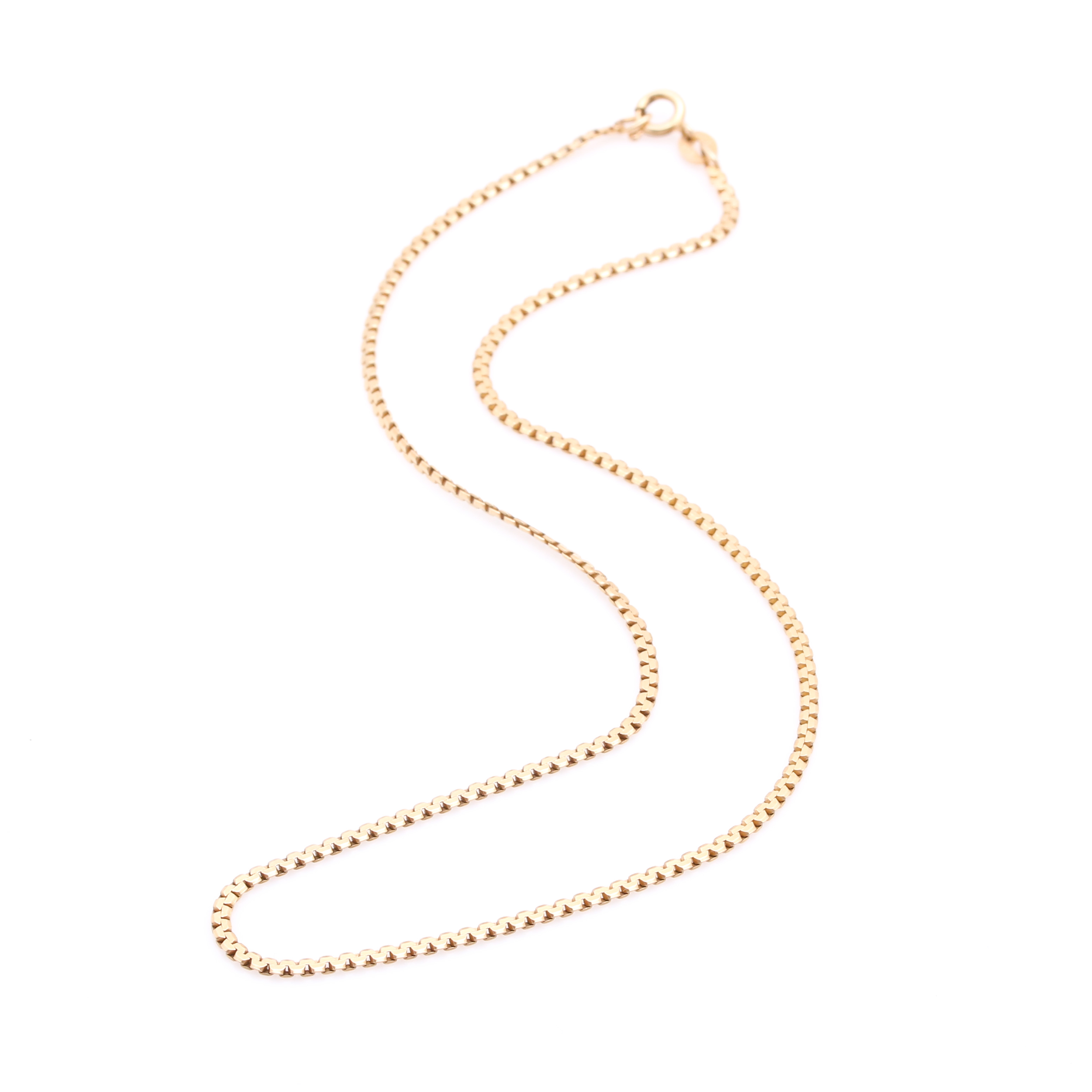 14K Yellow Gold Fancy Link Chain Necklace