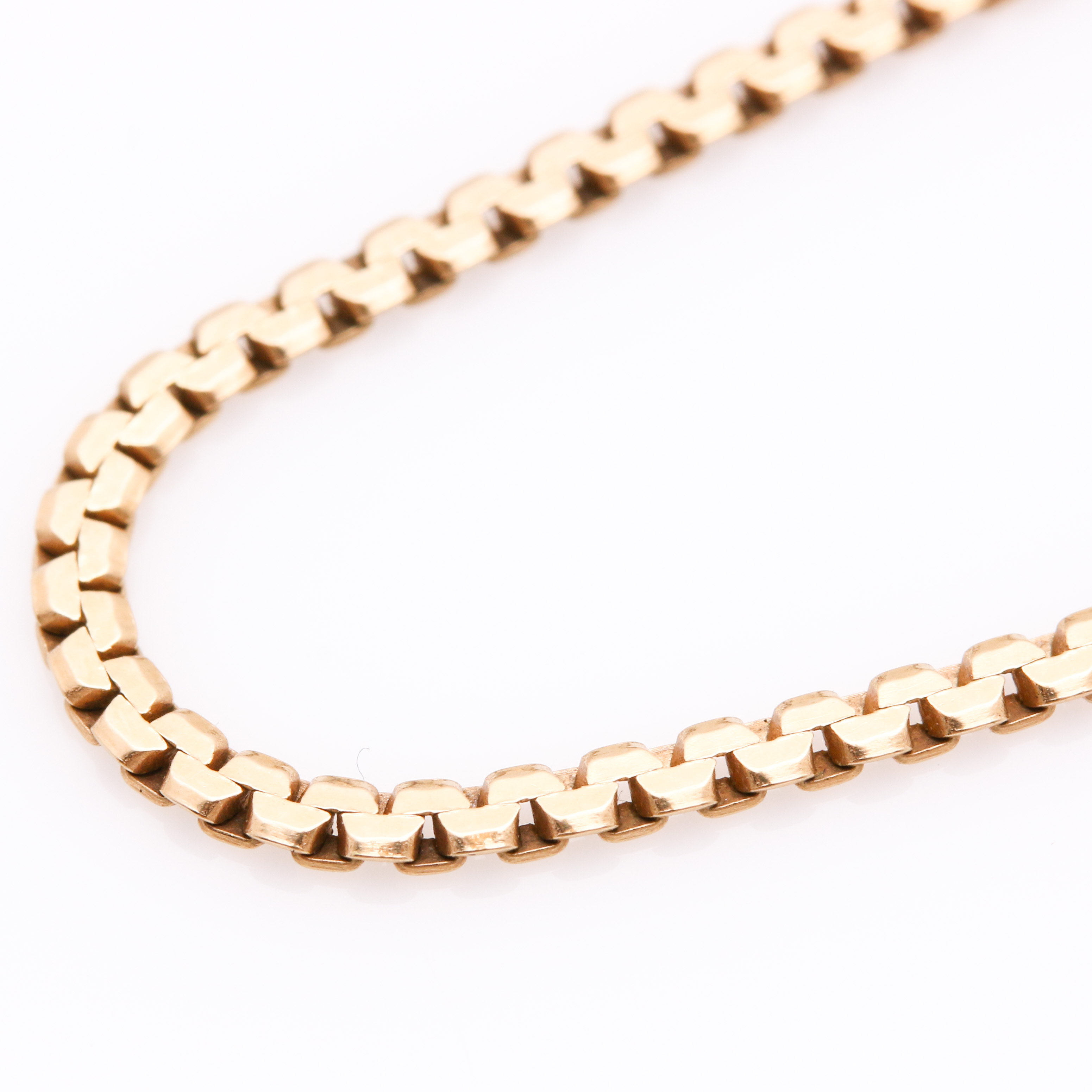 14K Yellow Gold Fancy Link Chain Necklace