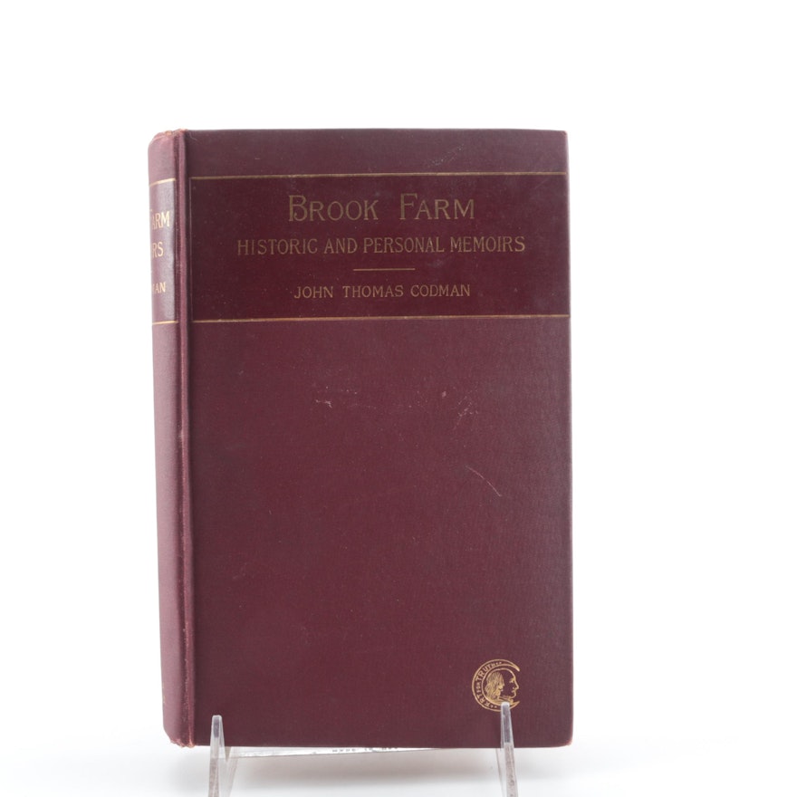 1894 "Brook Farm: Historic and Personal Memoirs" by John Thomas Codman