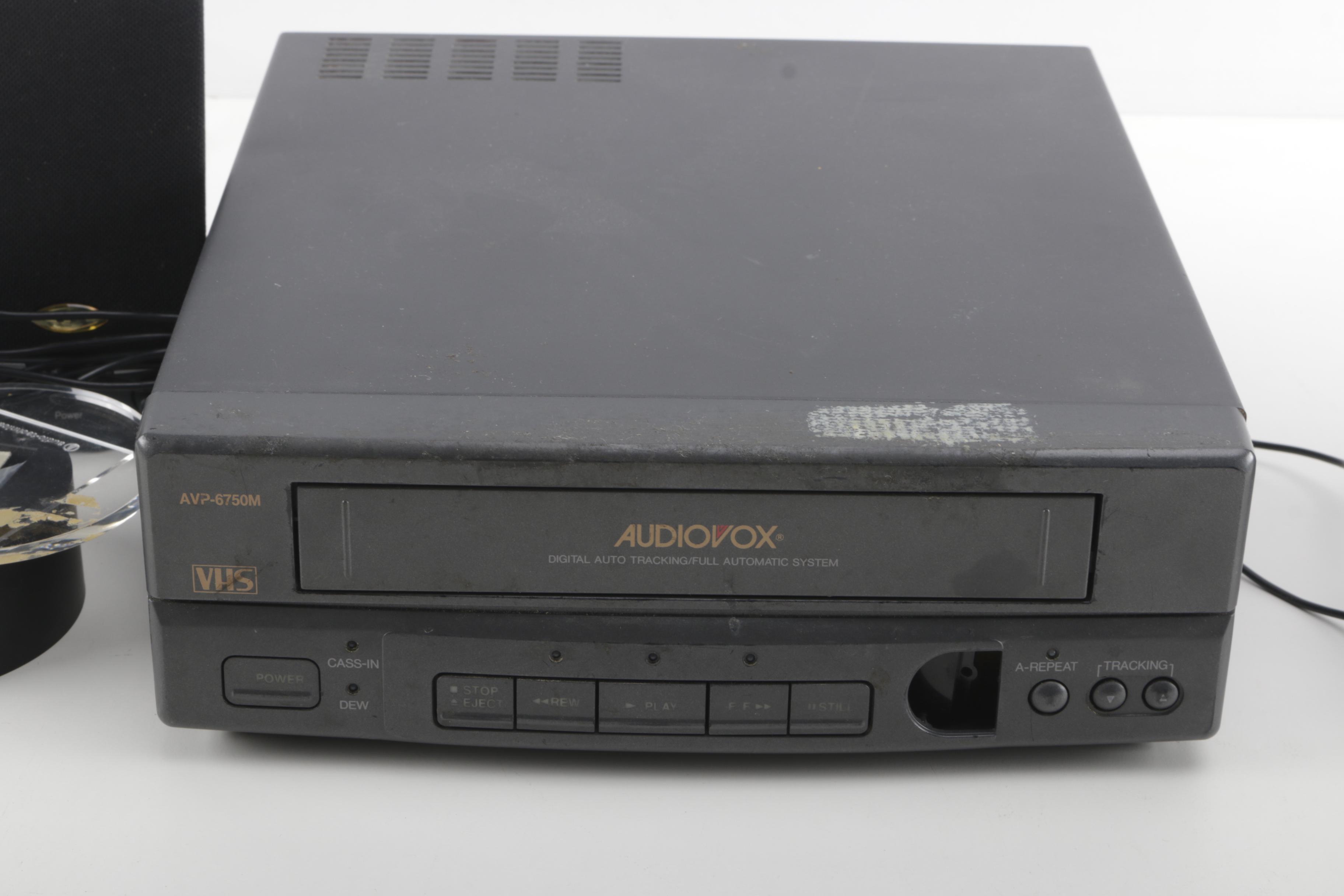Audiovox AVP-6750M VHS Player with CA Speakers