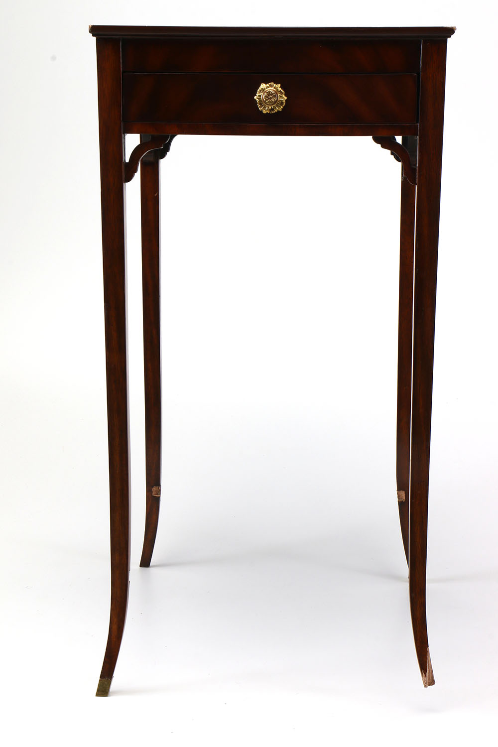 Mahogany Side Table by Maitland-Smith With Umbrella Stands