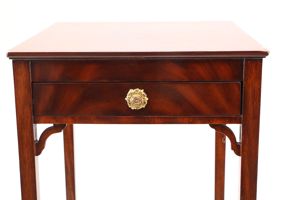 Mahogany Side Table by Maitland-Smith With Umbrella Stands