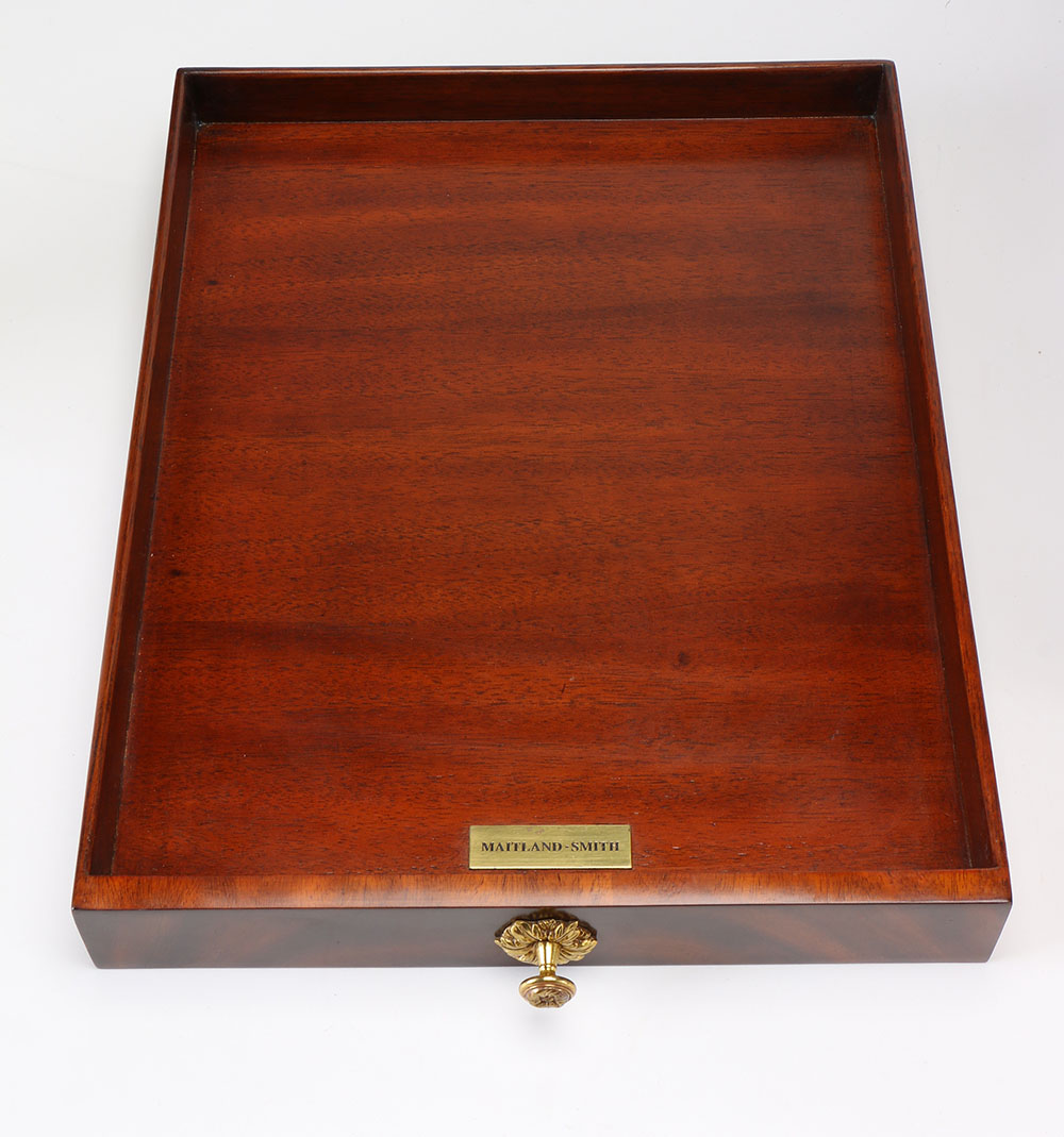 Mahogany Side Table by Maitland-Smith With Umbrella Stands