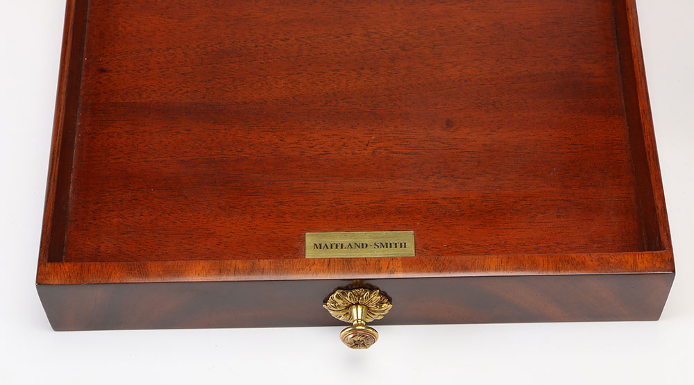 Mahogany Side Table by Maitland-Smith With Umbrella Stands