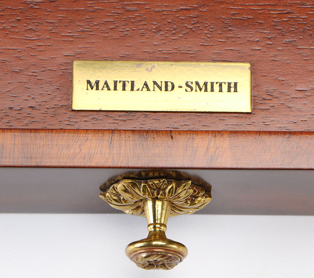 Mahogany Side Table by Maitland-Smith With Umbrella Stands