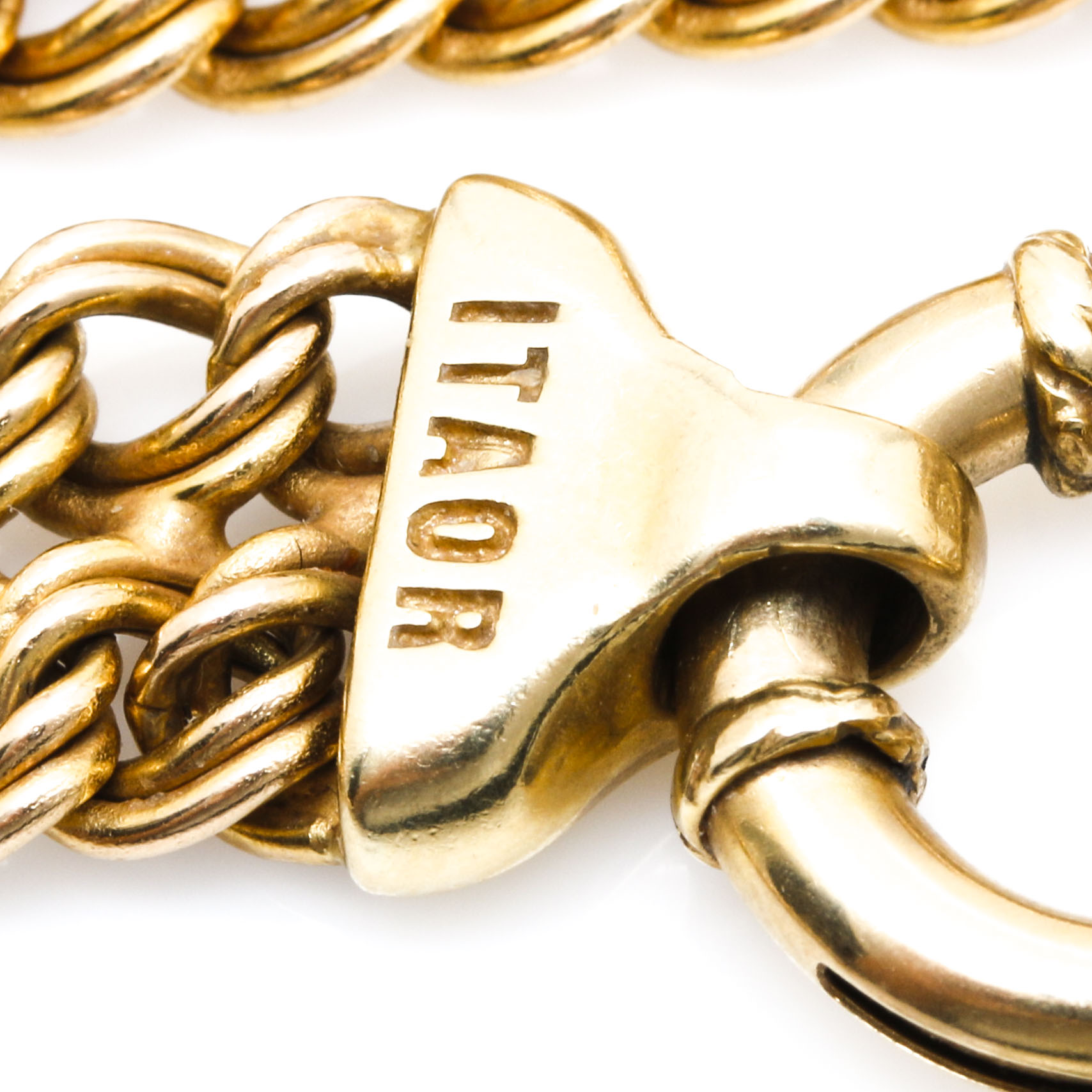 14K Yellow Gold Double Row Curb Chain Necklace