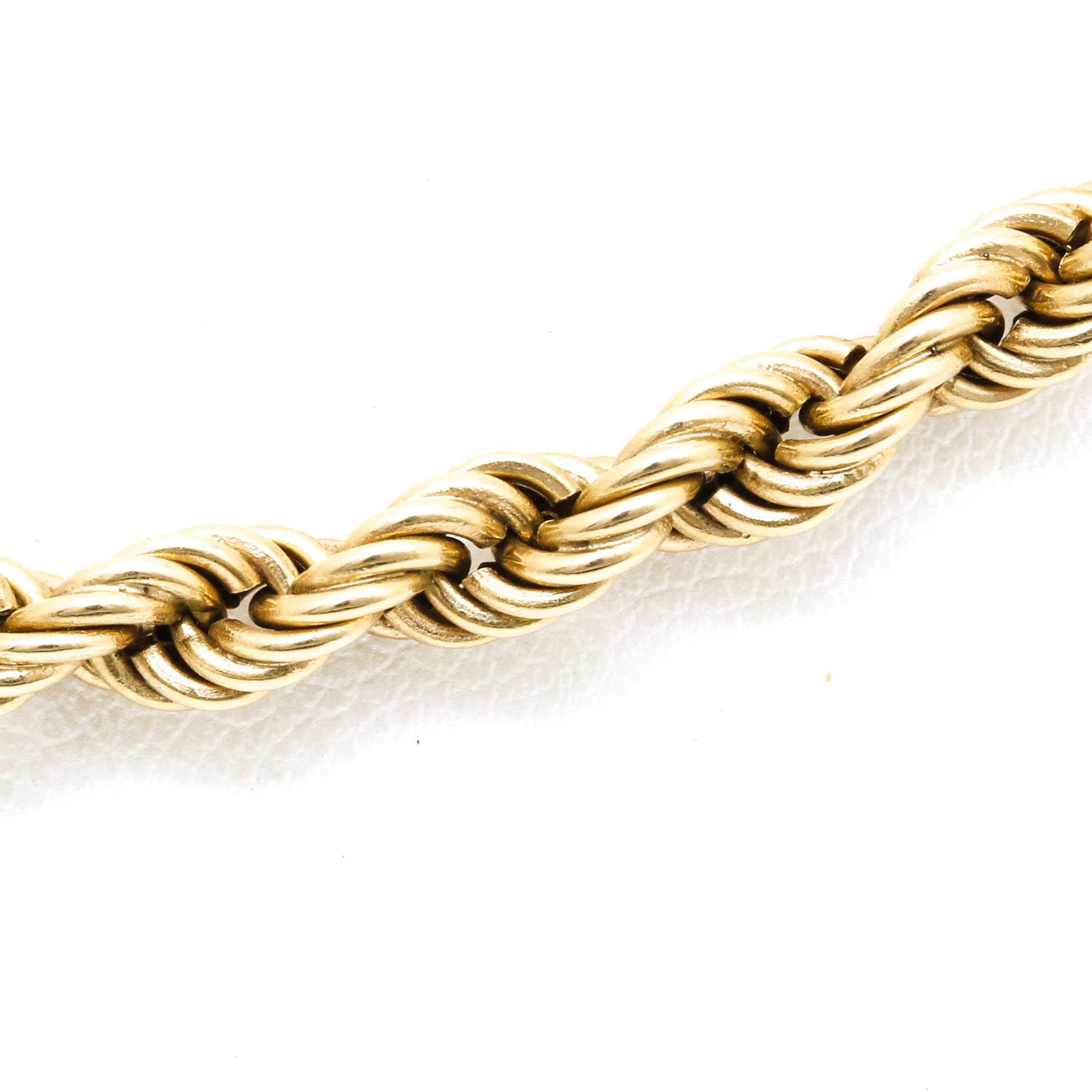 14K Yellow Gold Rope Chain Necklace