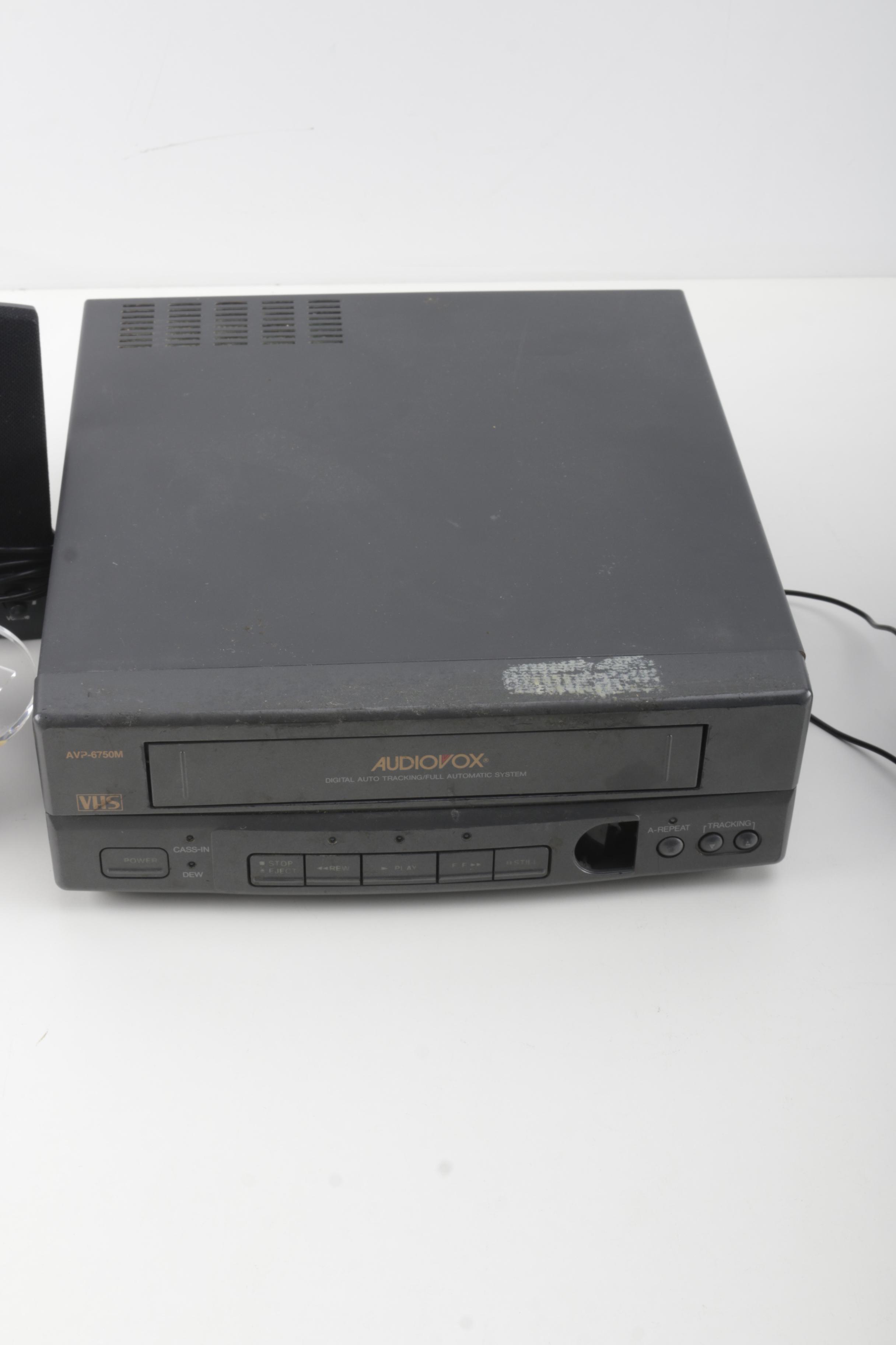 Audiovox AVP-6750M VHS Player with CA Speakers