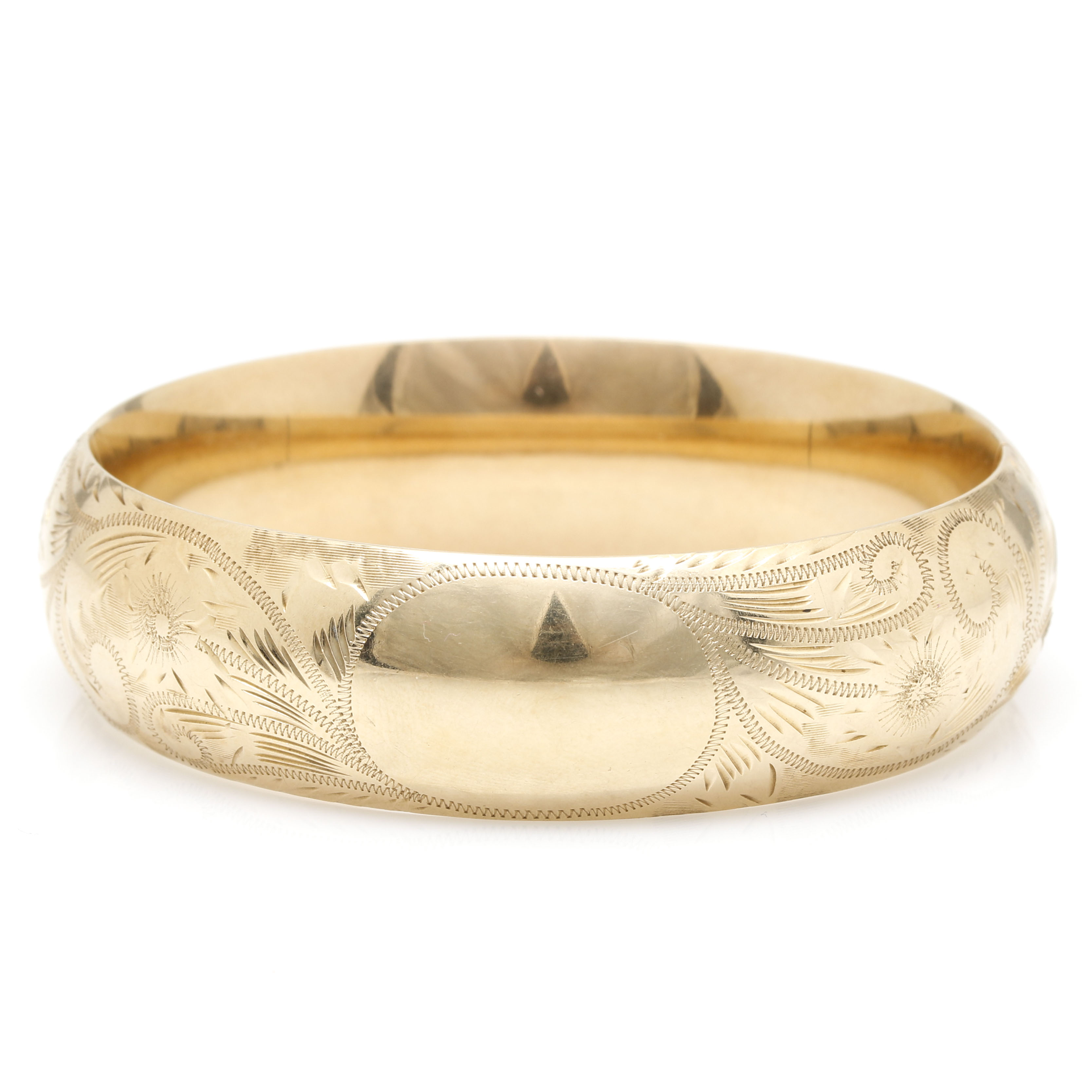 14K Yellow Gold Hinged Bangle