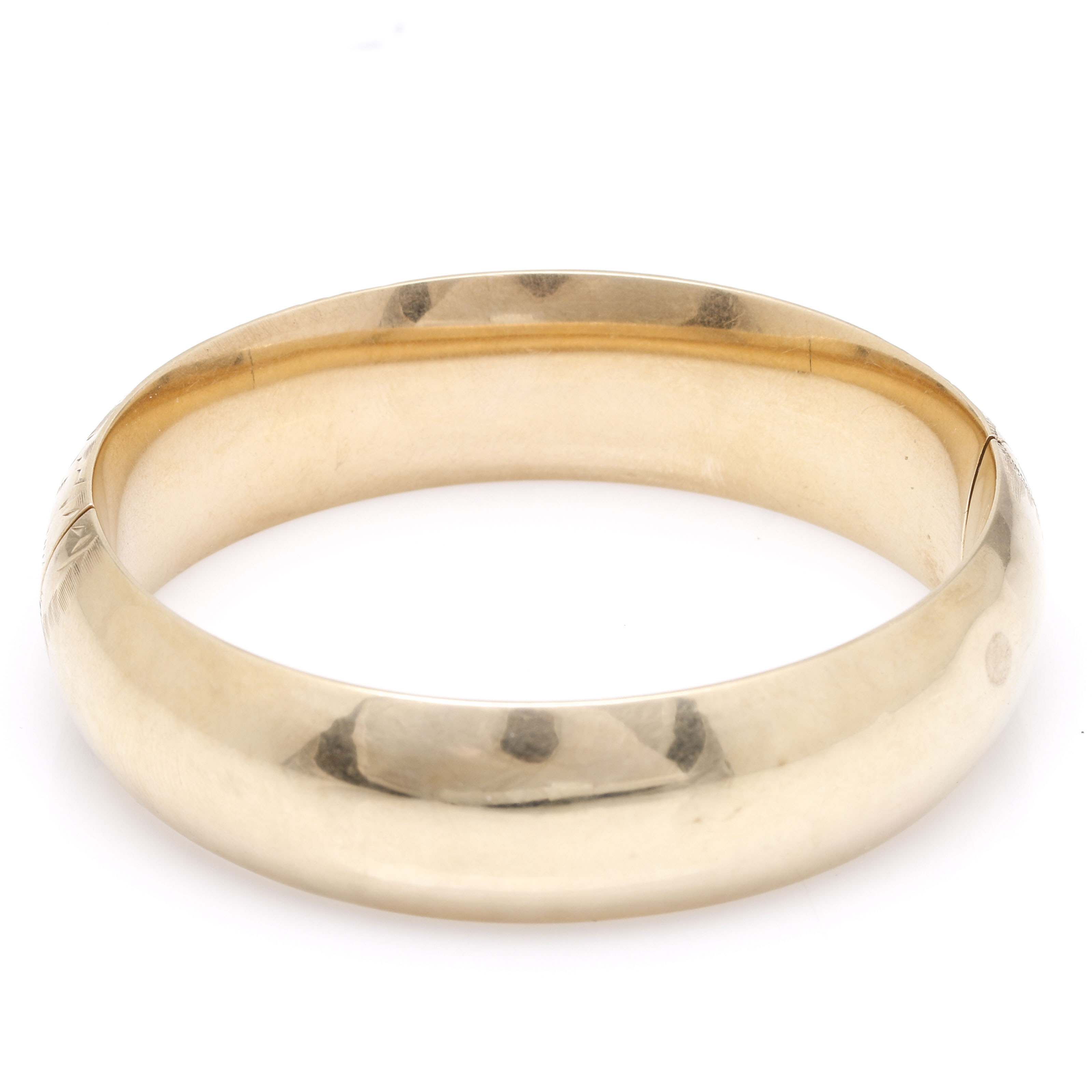 14K Yellow Gold Hinged Bangle