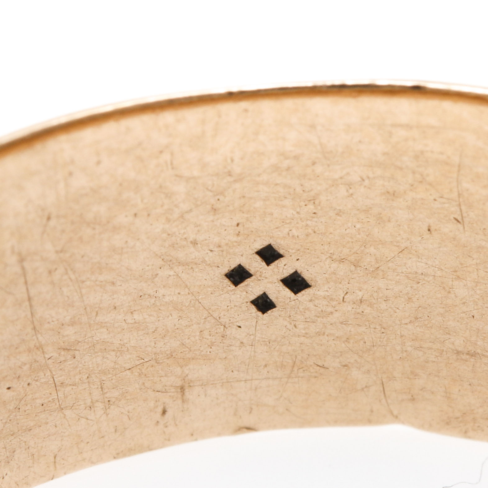 10K Yellow Gold Bundle of Wheat Motif Ring Band