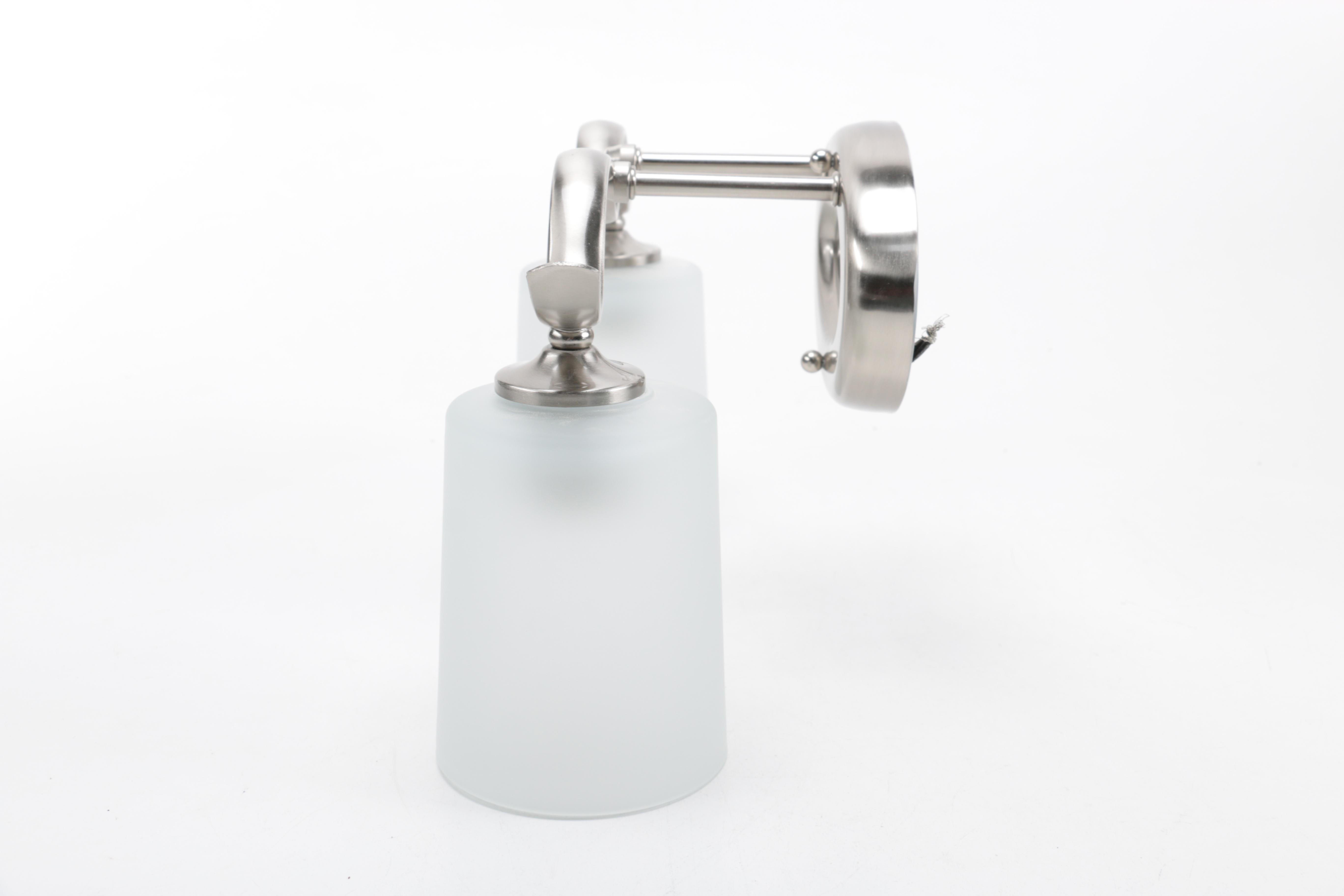 Chrome and White Vanity Lamp