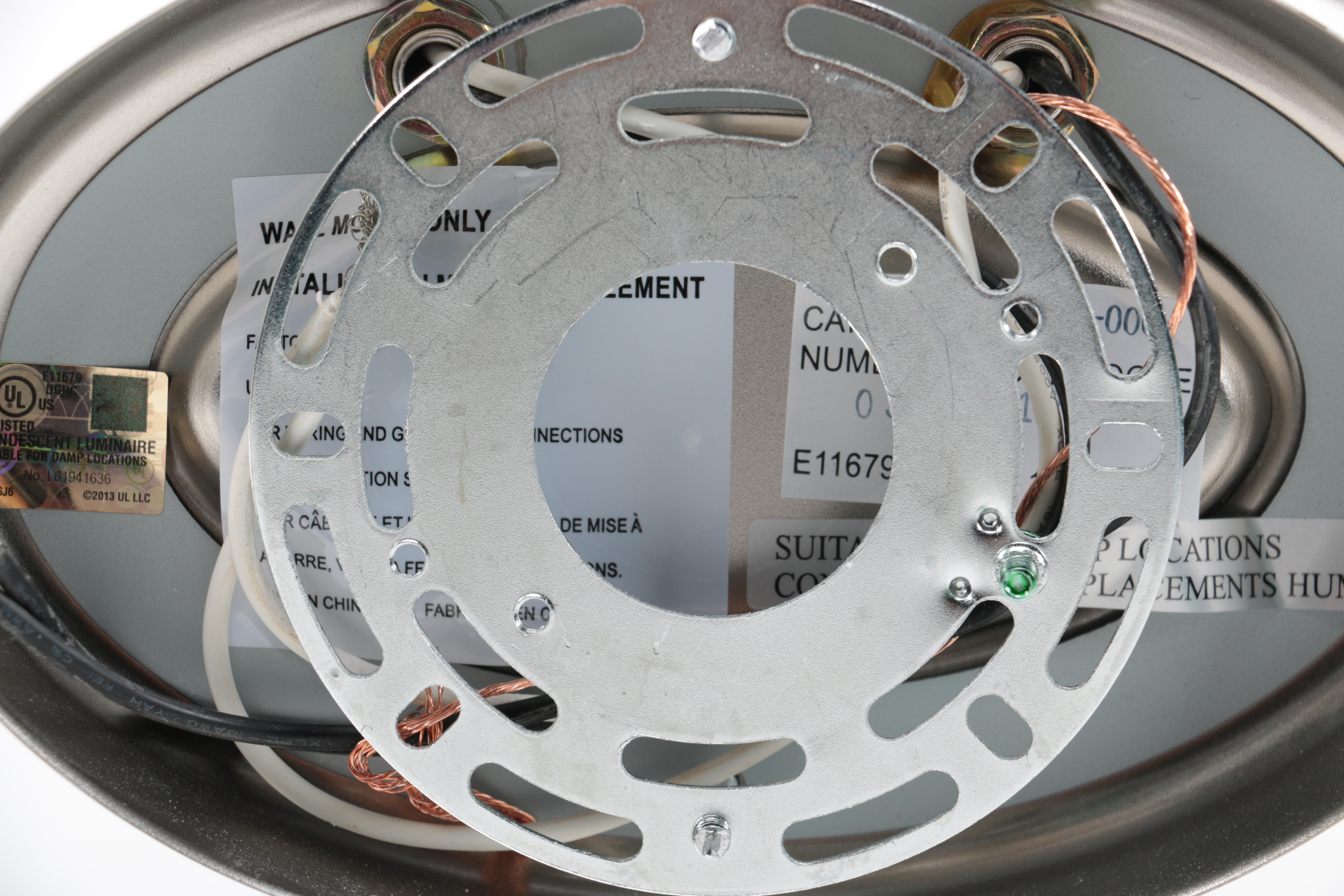 Chrome and White Vanity Lamp