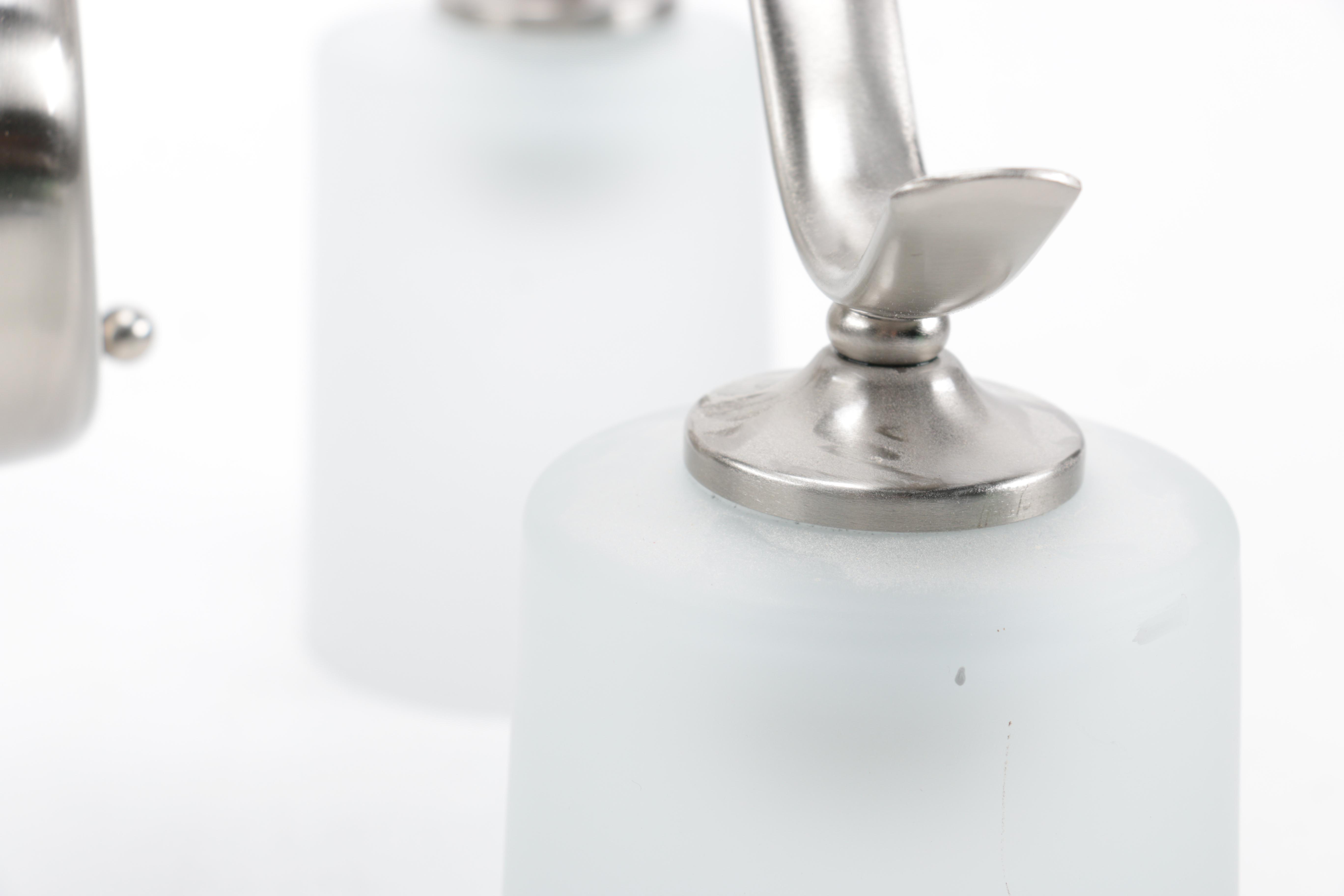 Chrome and White Vanity Lamp