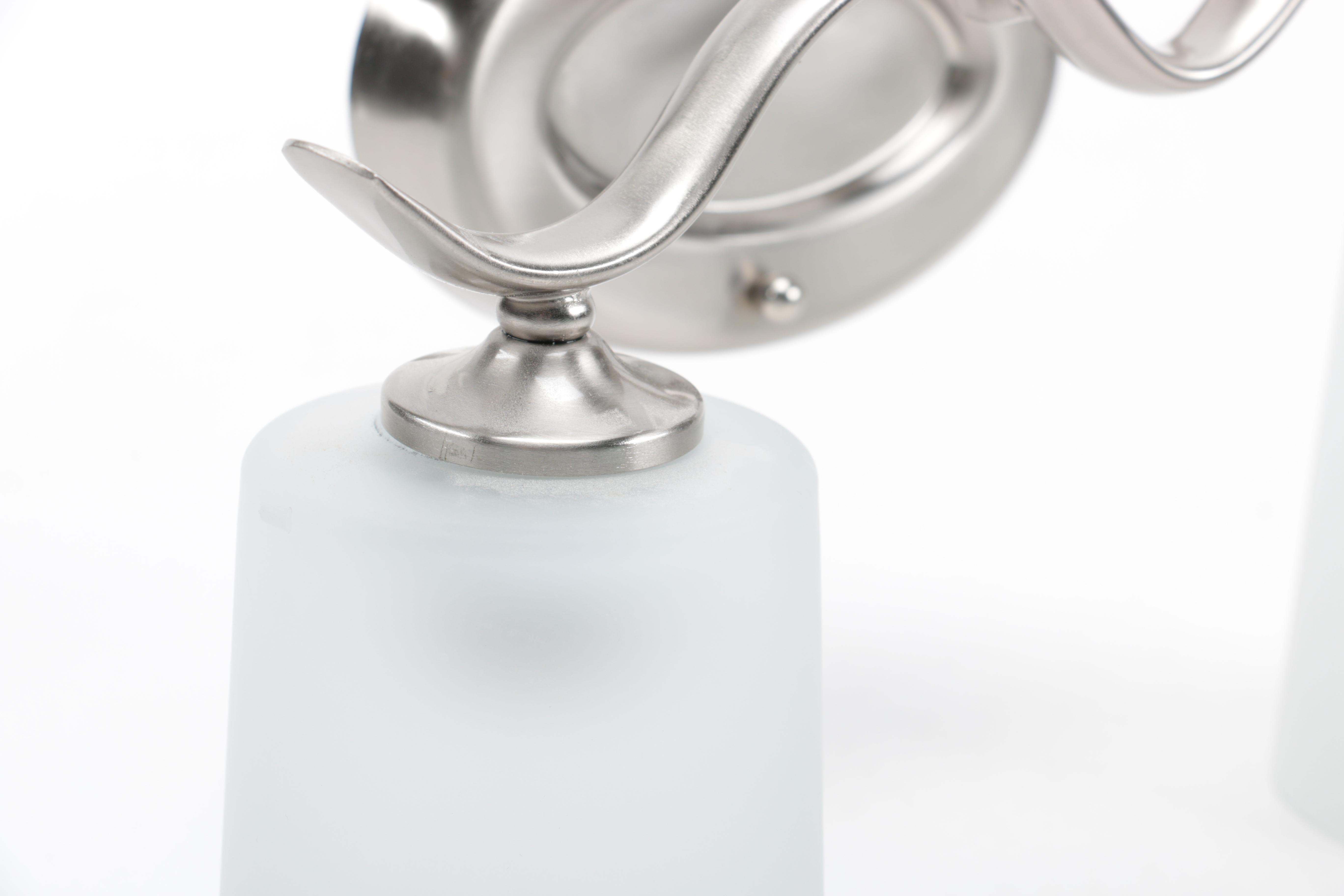 Chrome and White Vanity Lamp