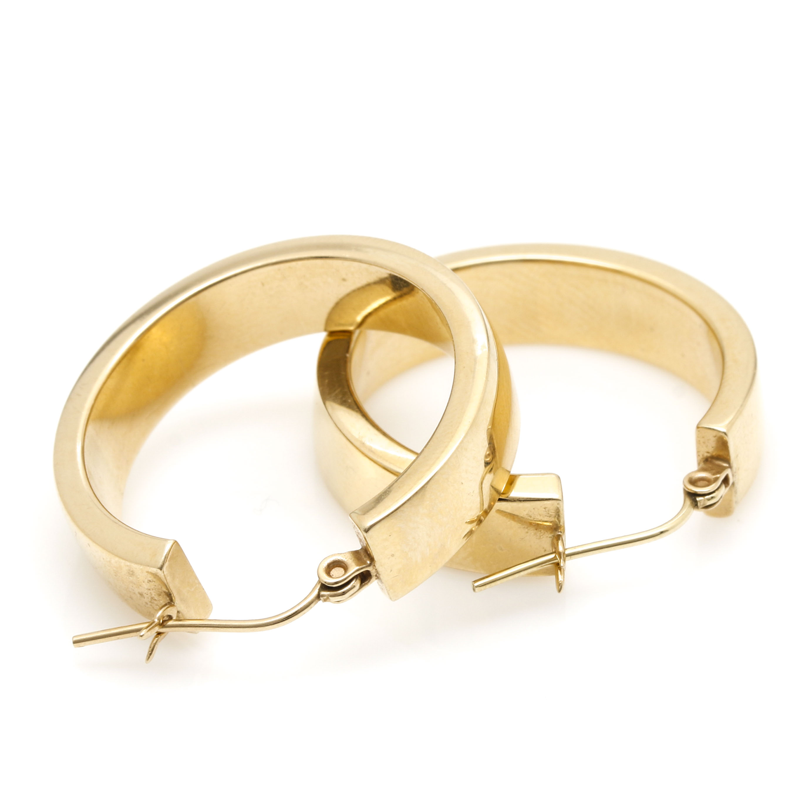 14K Yellow Gold Hoop Earrings