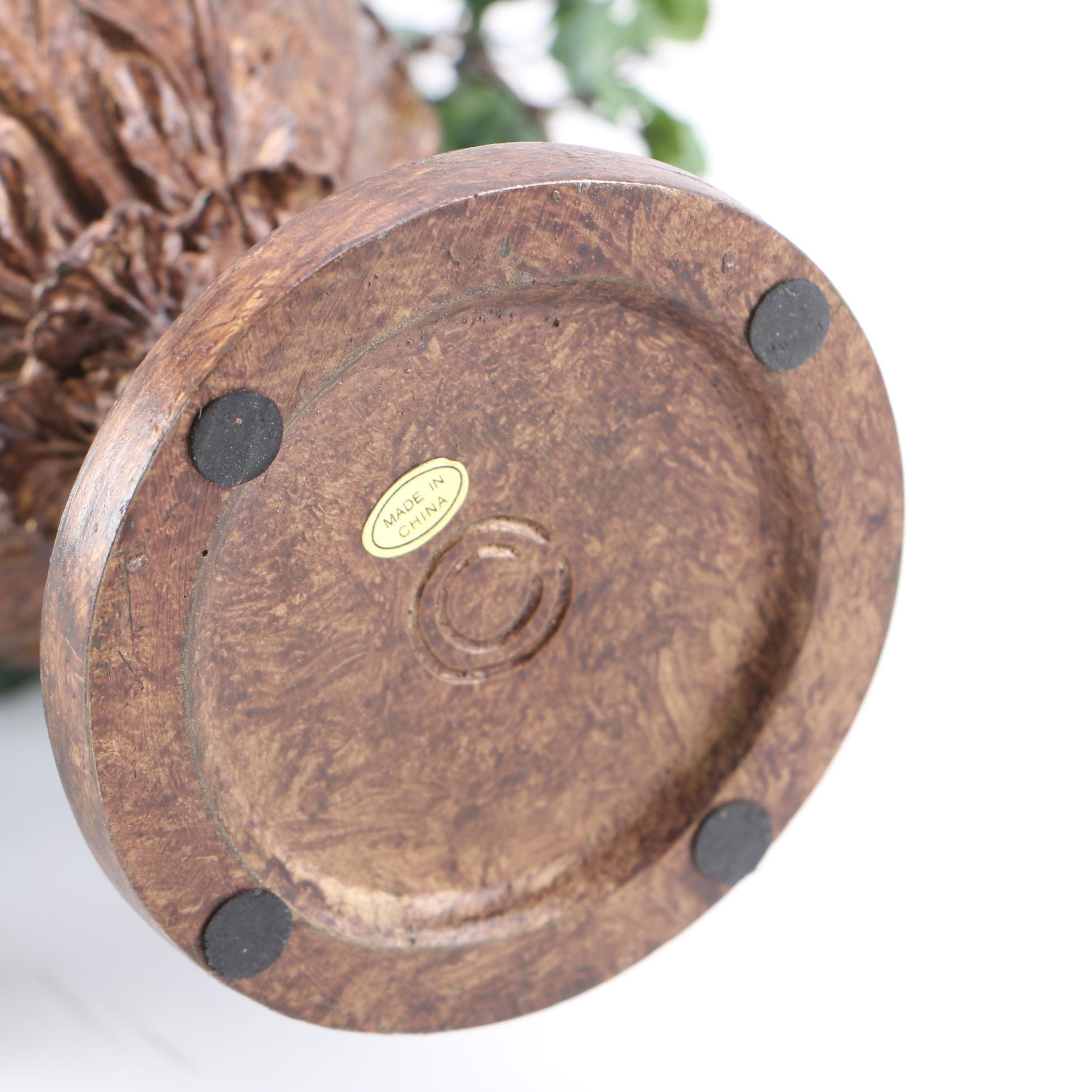 Faux Plants With Red Accents