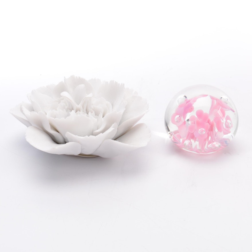 Ceramic Flower Decor and Paperweight