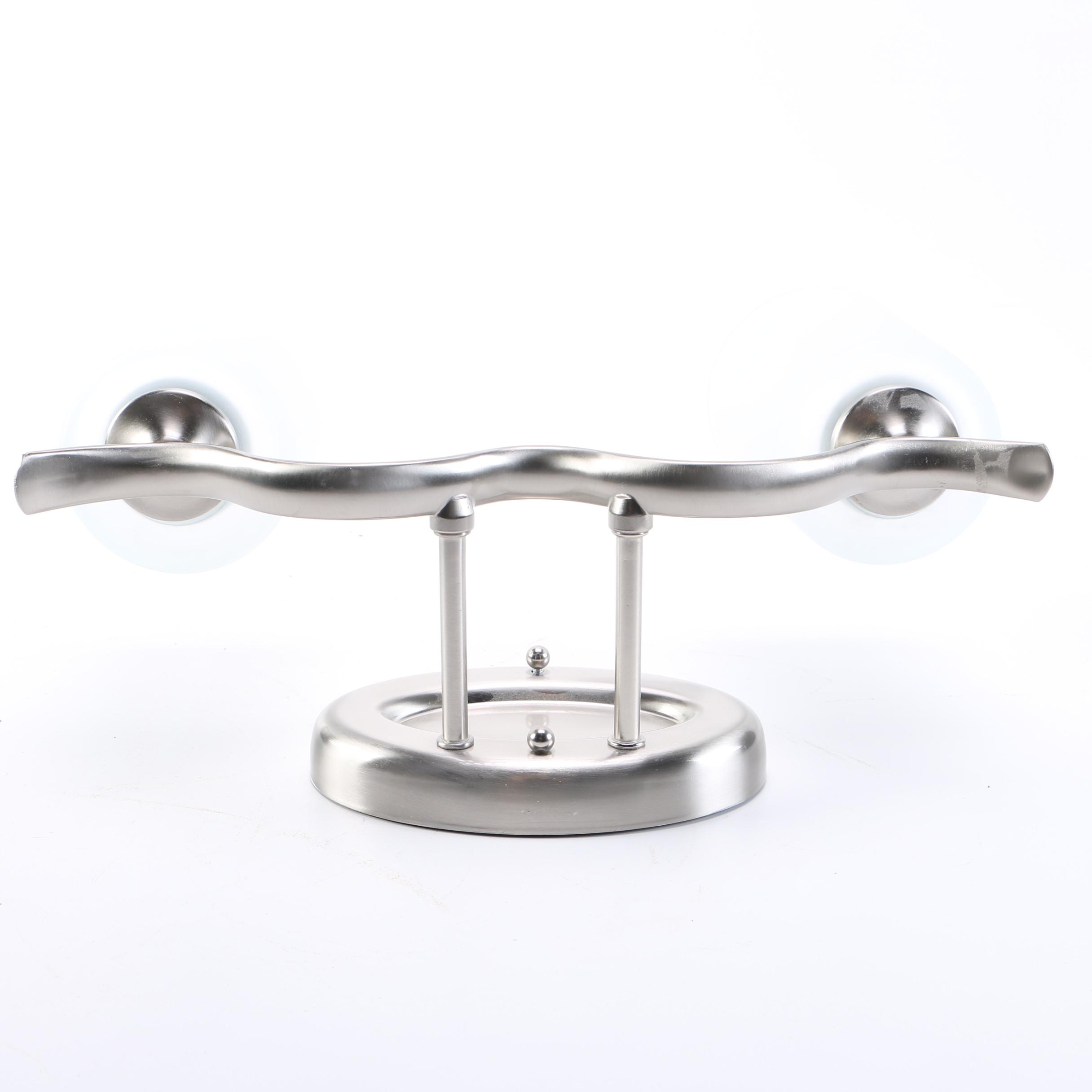 Chrome and White Vanity Lamp