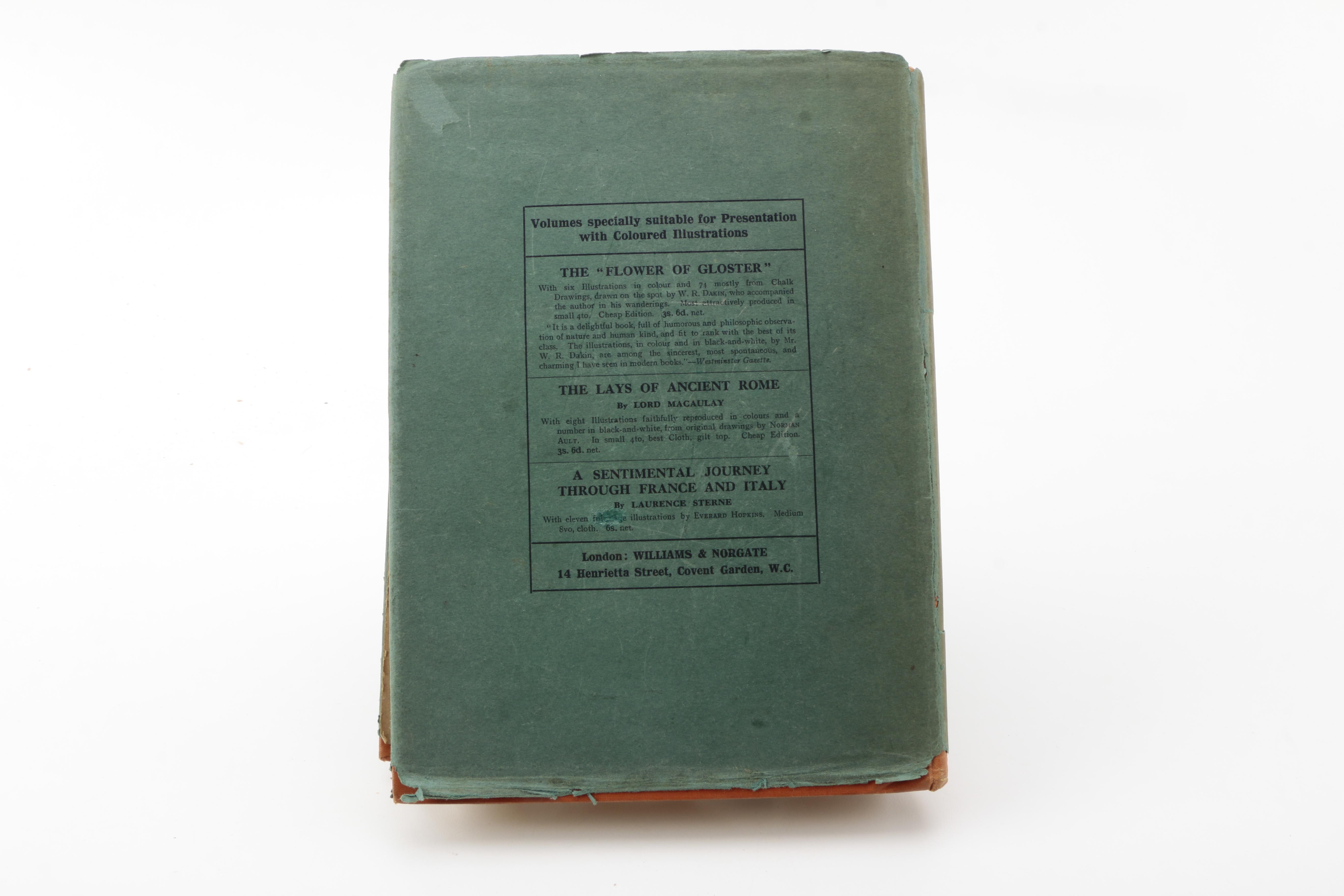 1913 "A Sentimental Journey in France & Italy" by Laurence Sterne