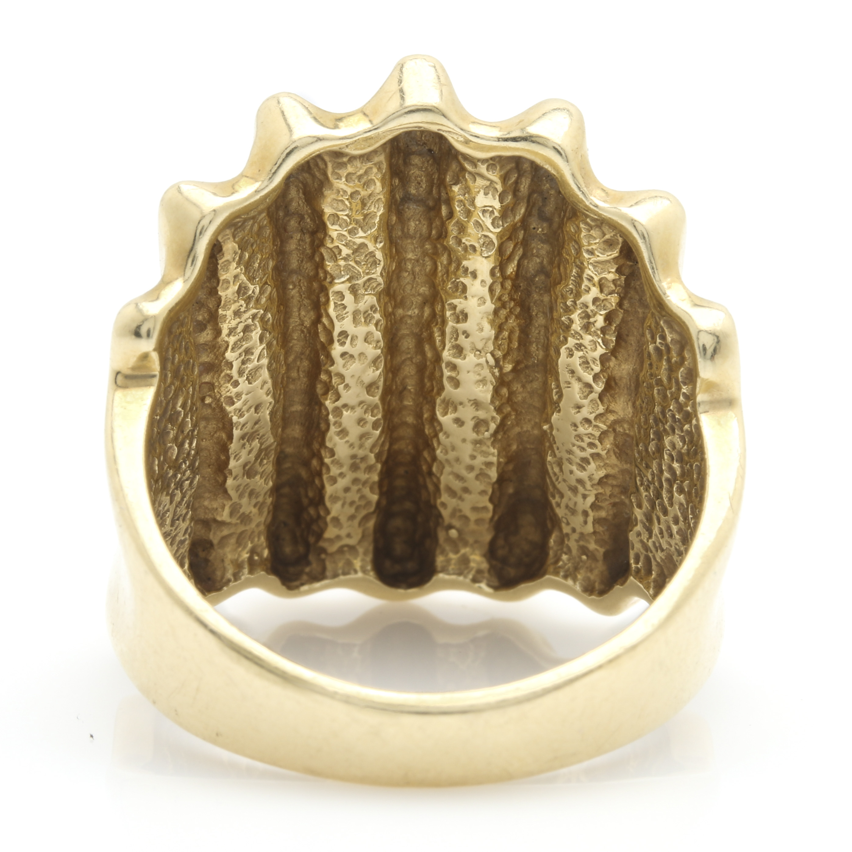 14K Yellow Gold Ridged Band