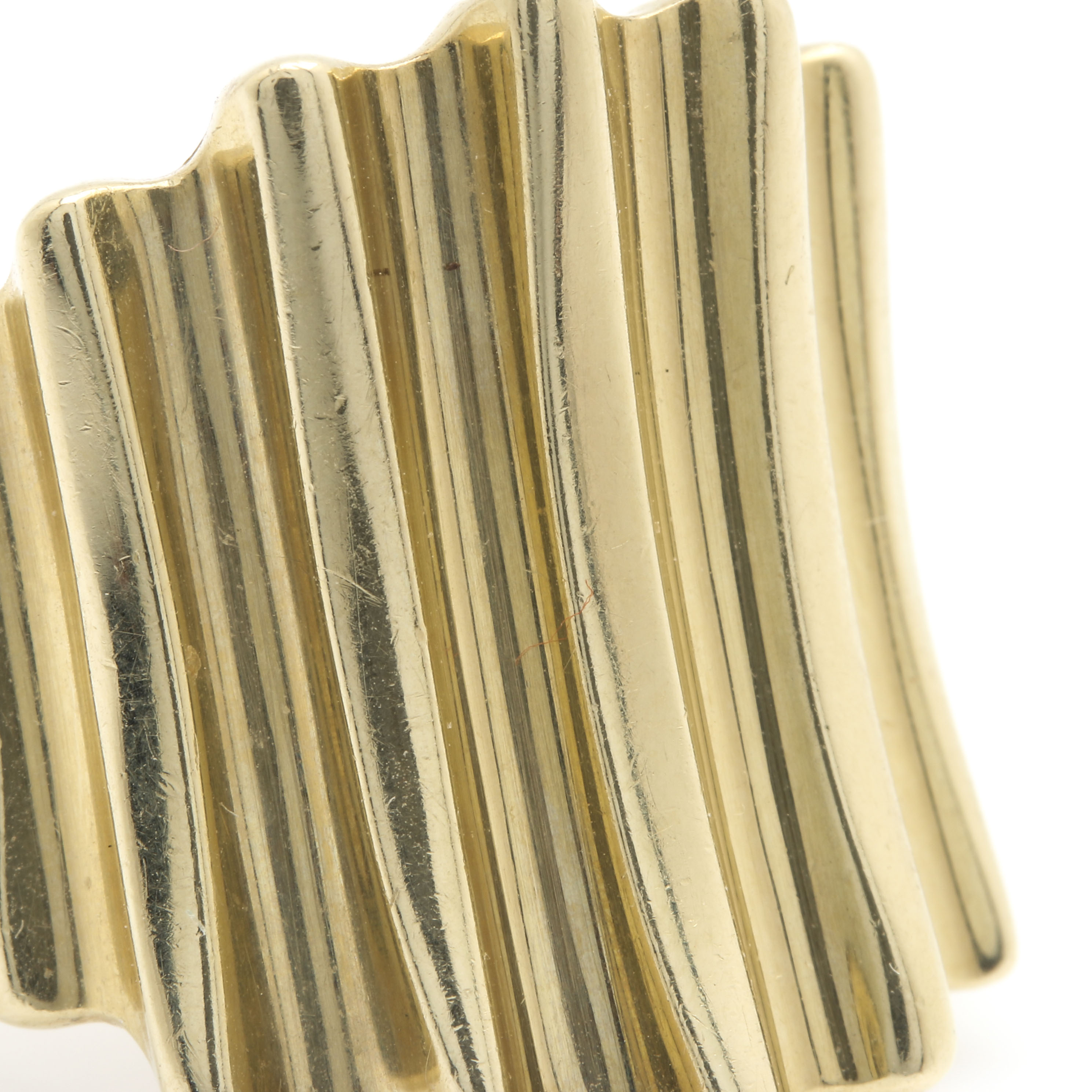 14K Yellow Gold Ridged Band