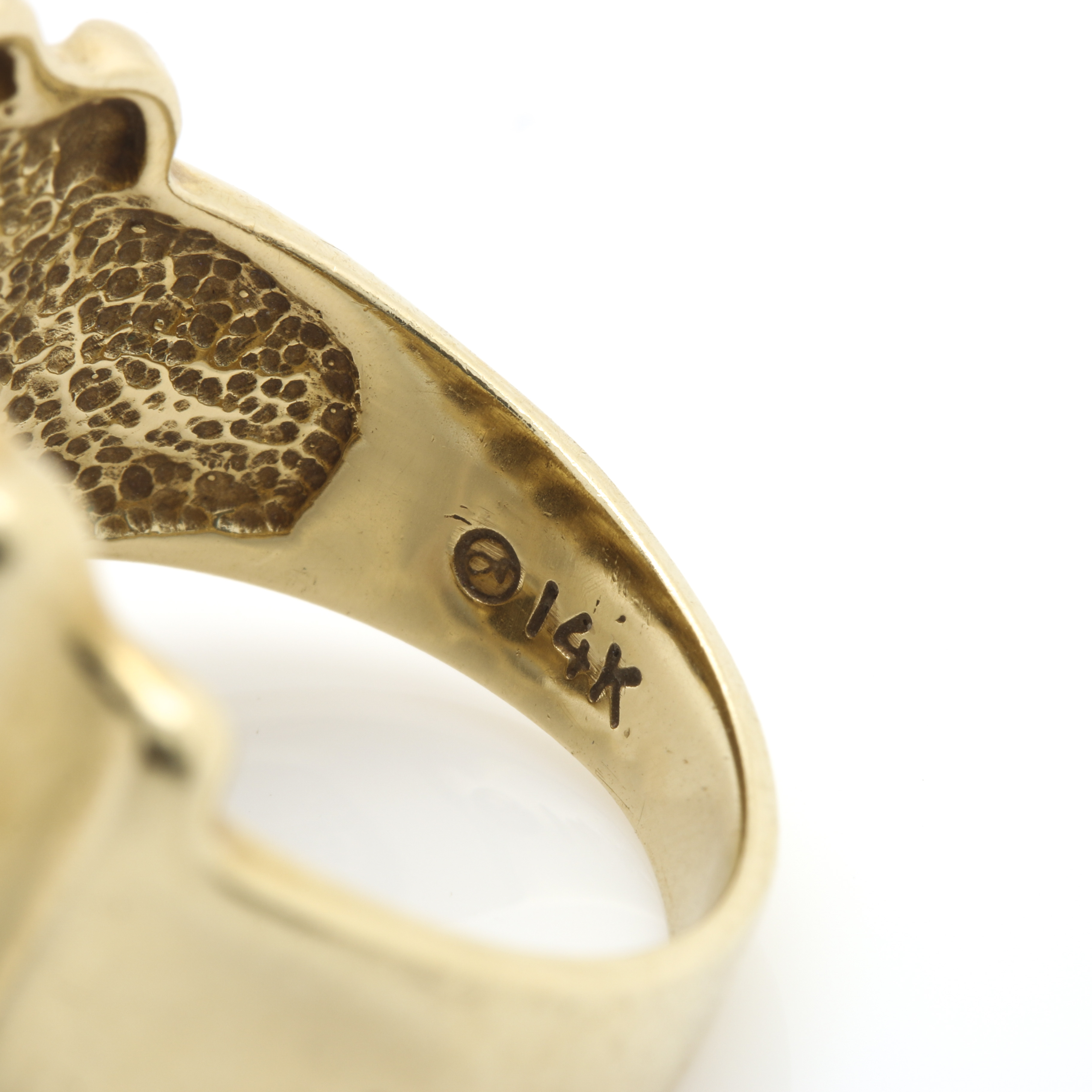 14K Yellow Gold Ridged Band