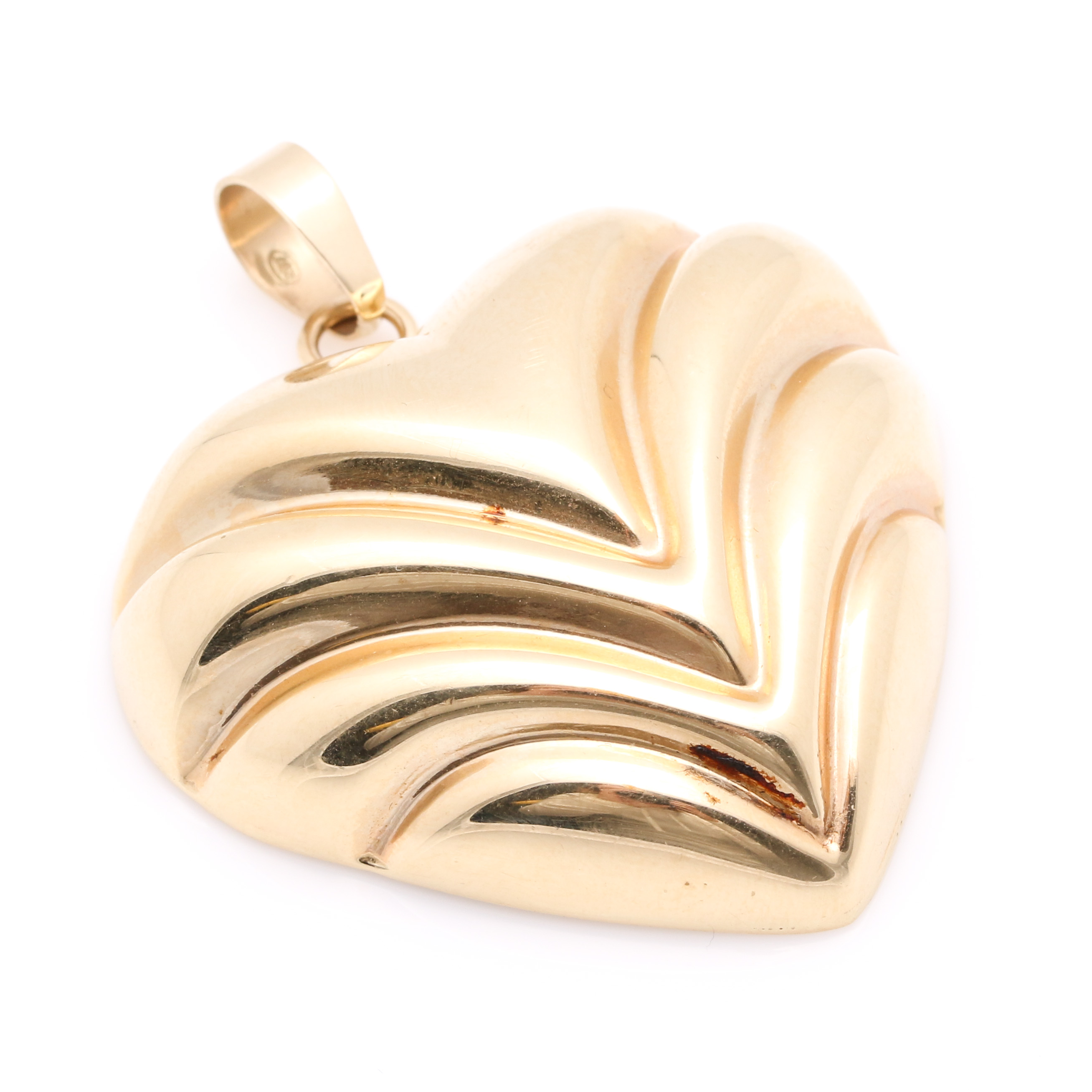 14K Yellow Gold Heart Pendant