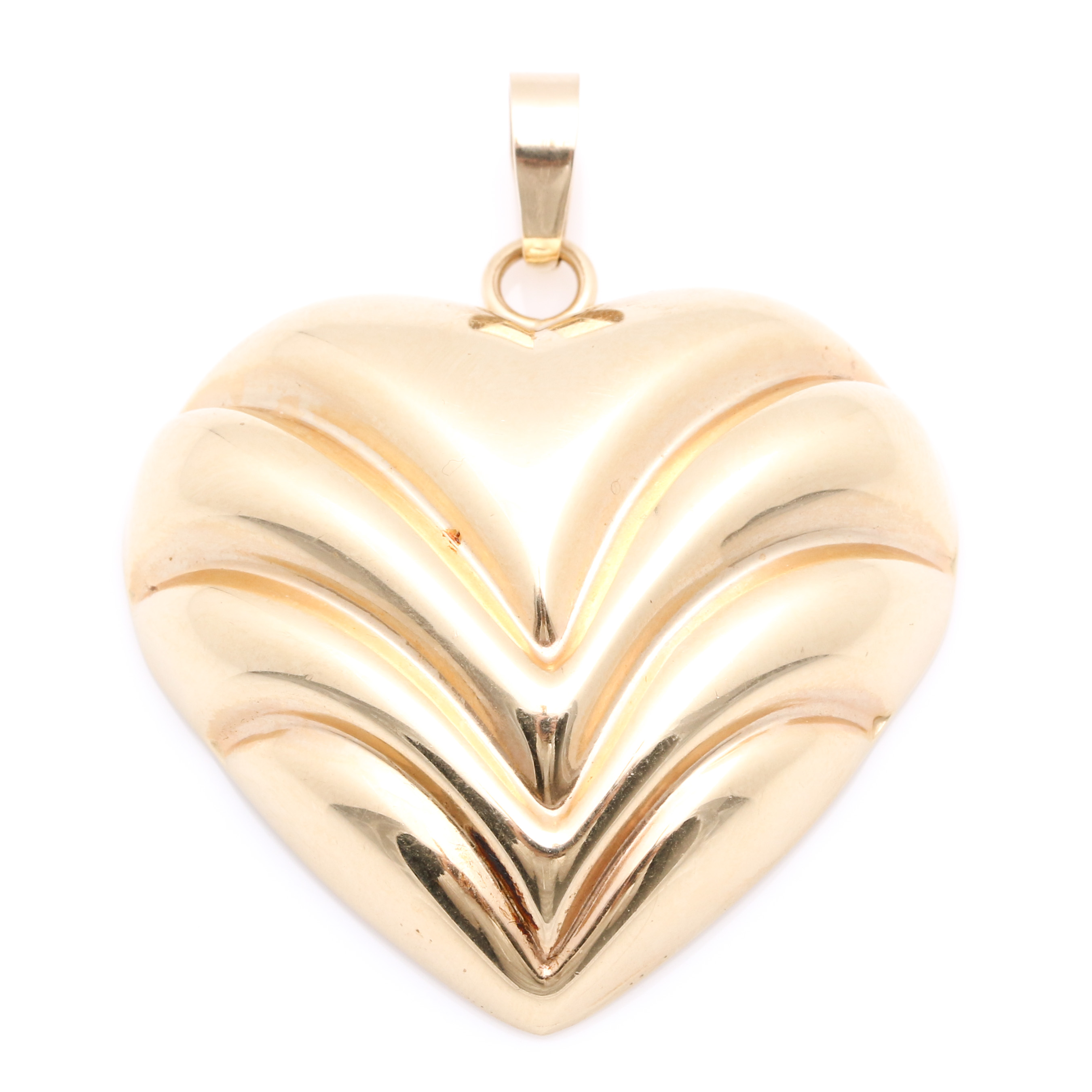 14K Yellow Gold Heart Pendant