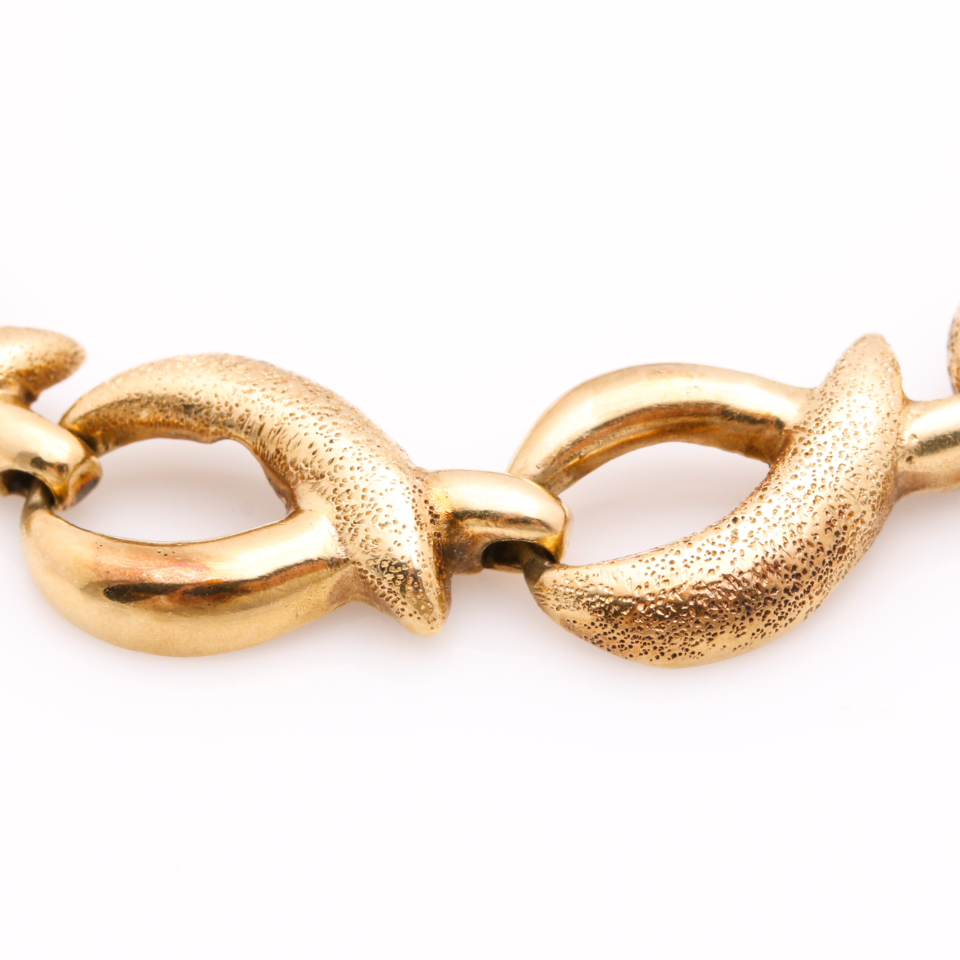 14K Yellow Gold Decorative Link Bracelet