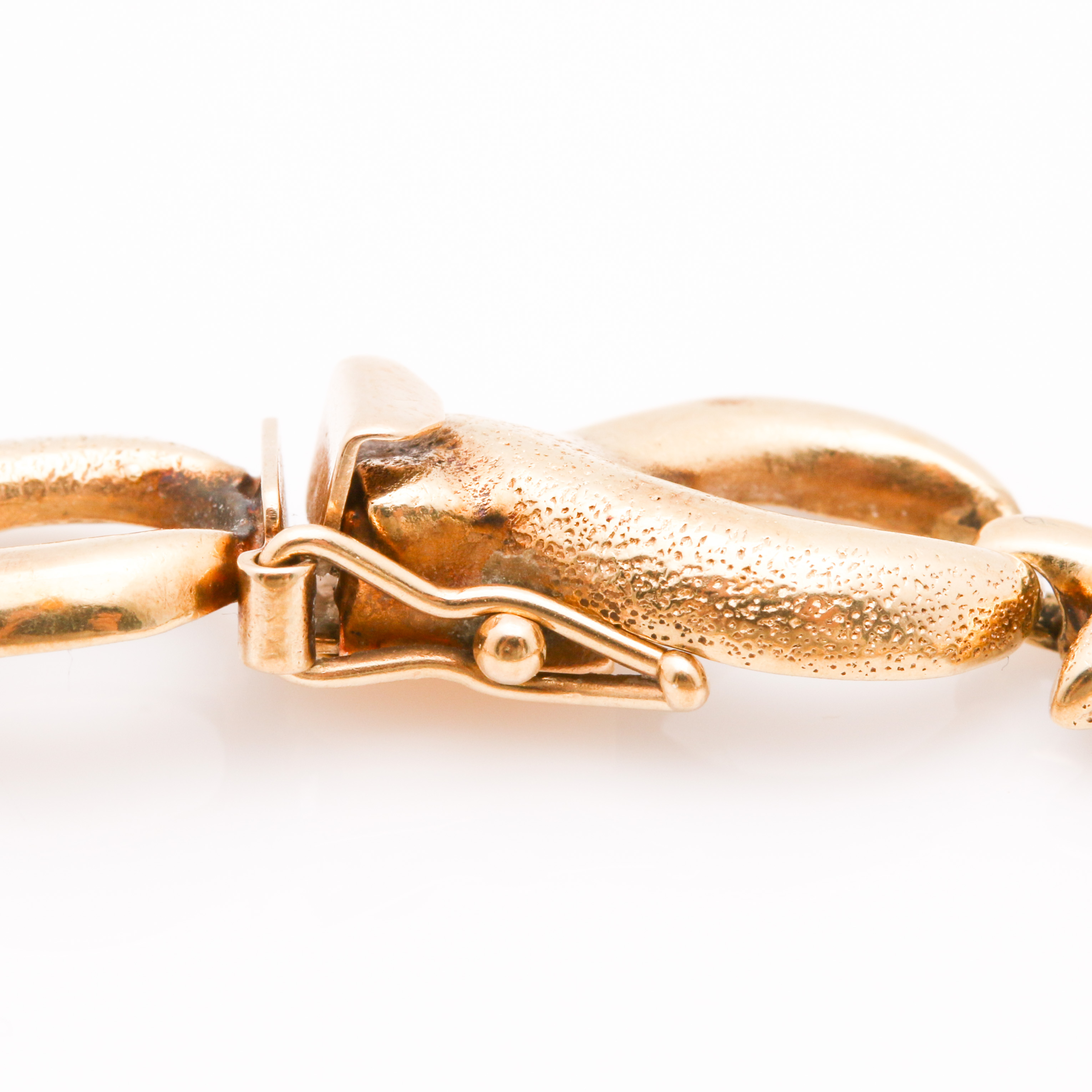 14K Yellow Gold Decorative Link Bracelet