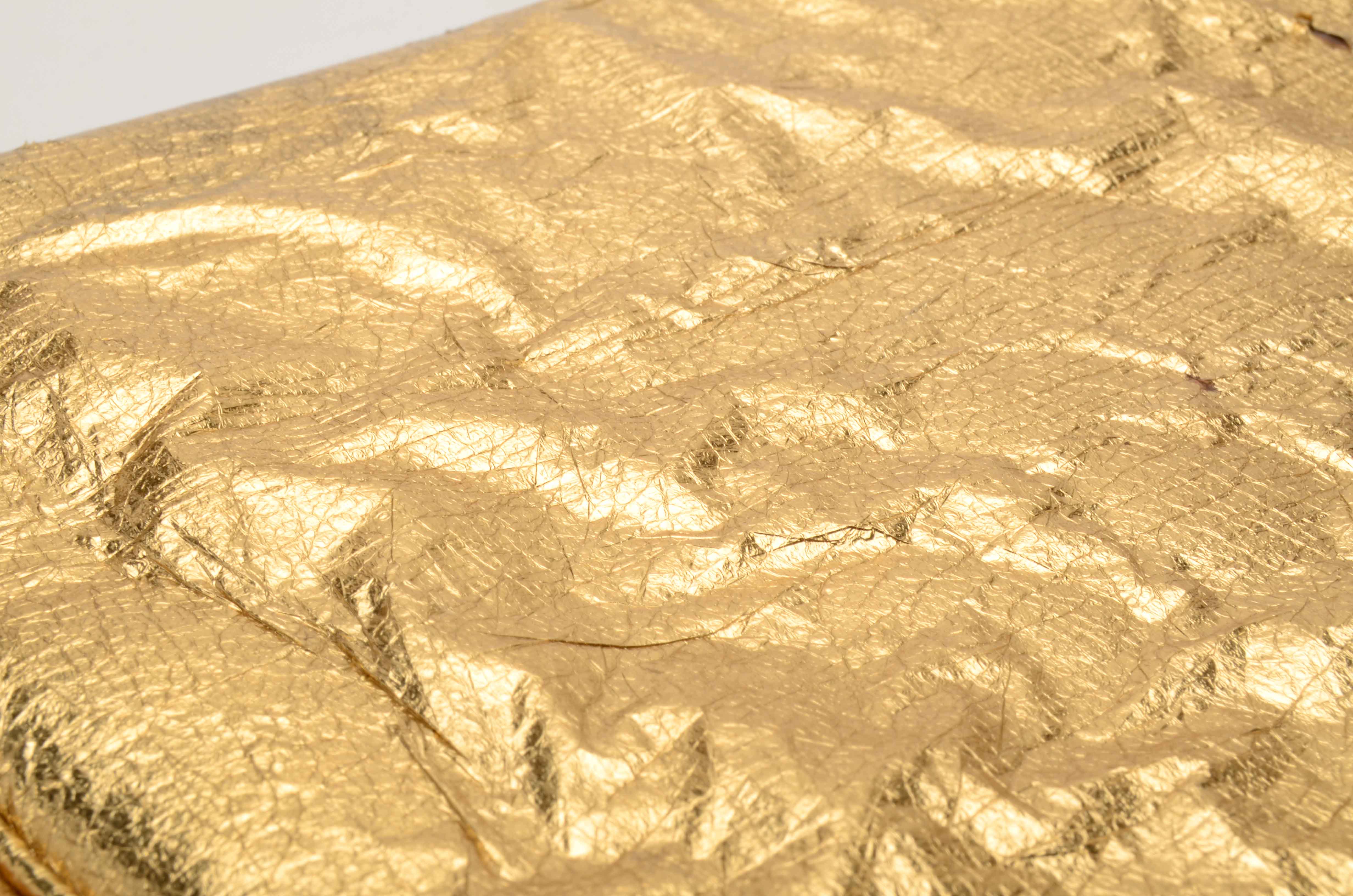 Vintage Small Gold Lamé Suitcase