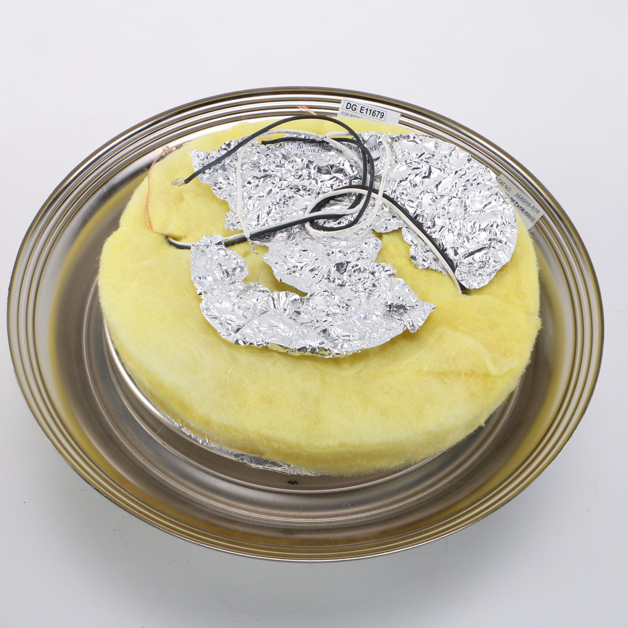 Silver and White Flush Mount Light