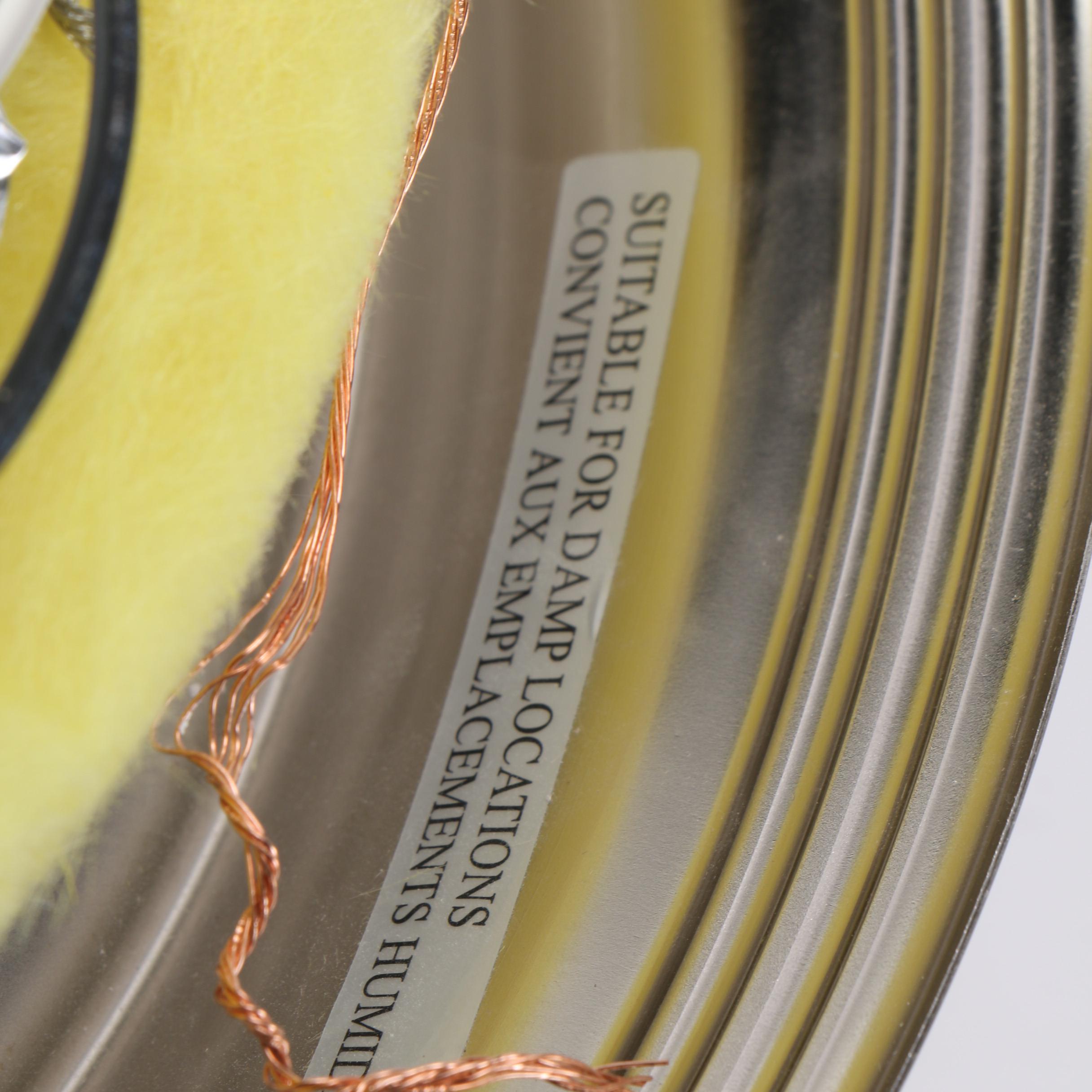 Silver and White Flush Mount Light